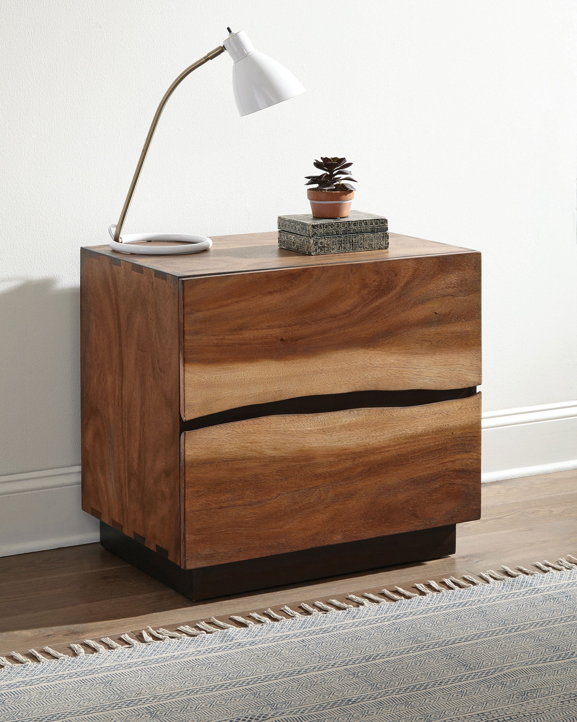 Winslow 2-drawer Nightstand Smokey Walnut-CoasterElevations