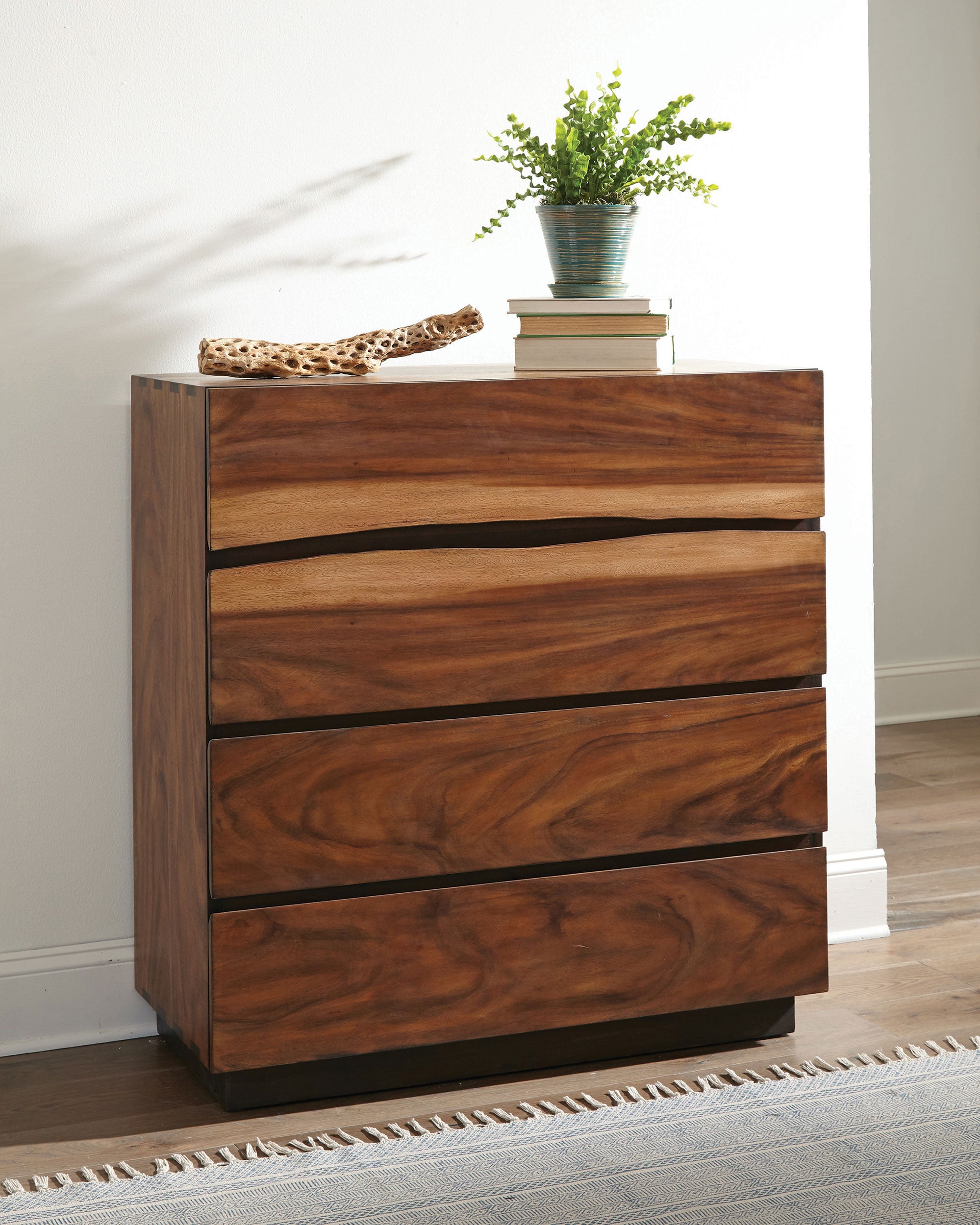 Winslow 4-drawer Bedroom Chest Smokey Walnut-CoasterElevations