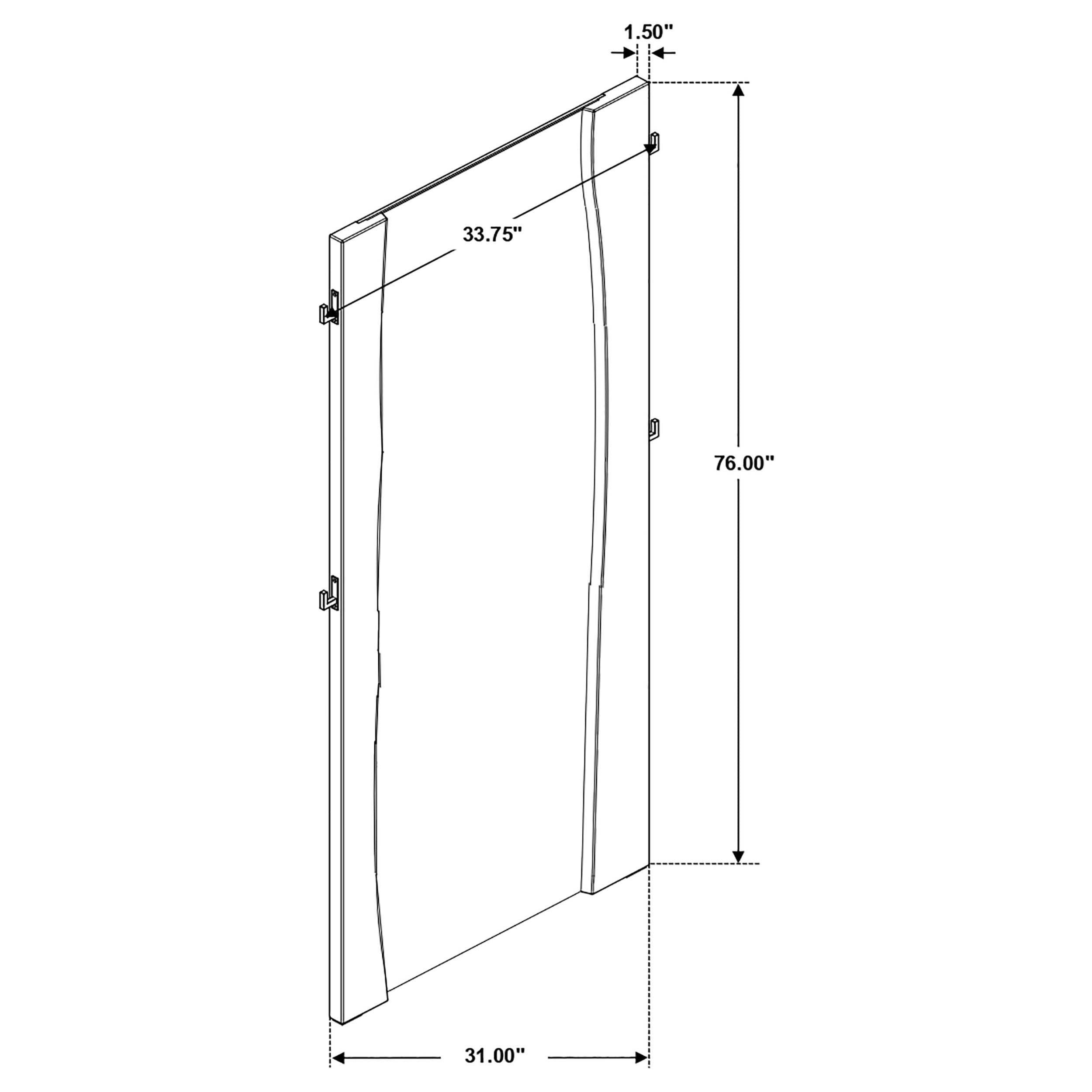 Winslow 31 x 76 Inch Standing Floor Mirror Smokey Walnut-CoasterElevations