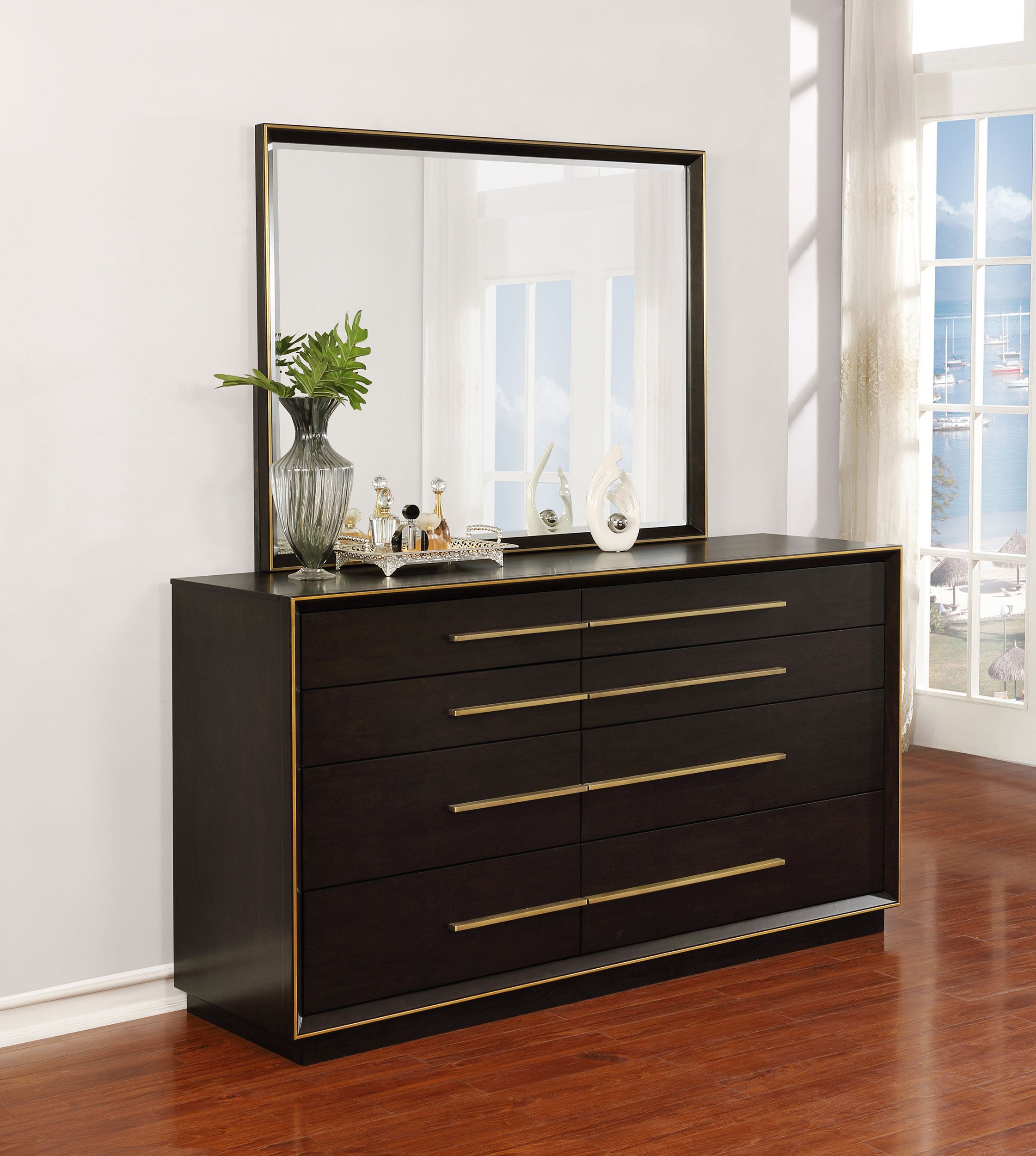 Durango 8-drawer Dresser with Mirror Smoked Peppercorn-CoasterElevations