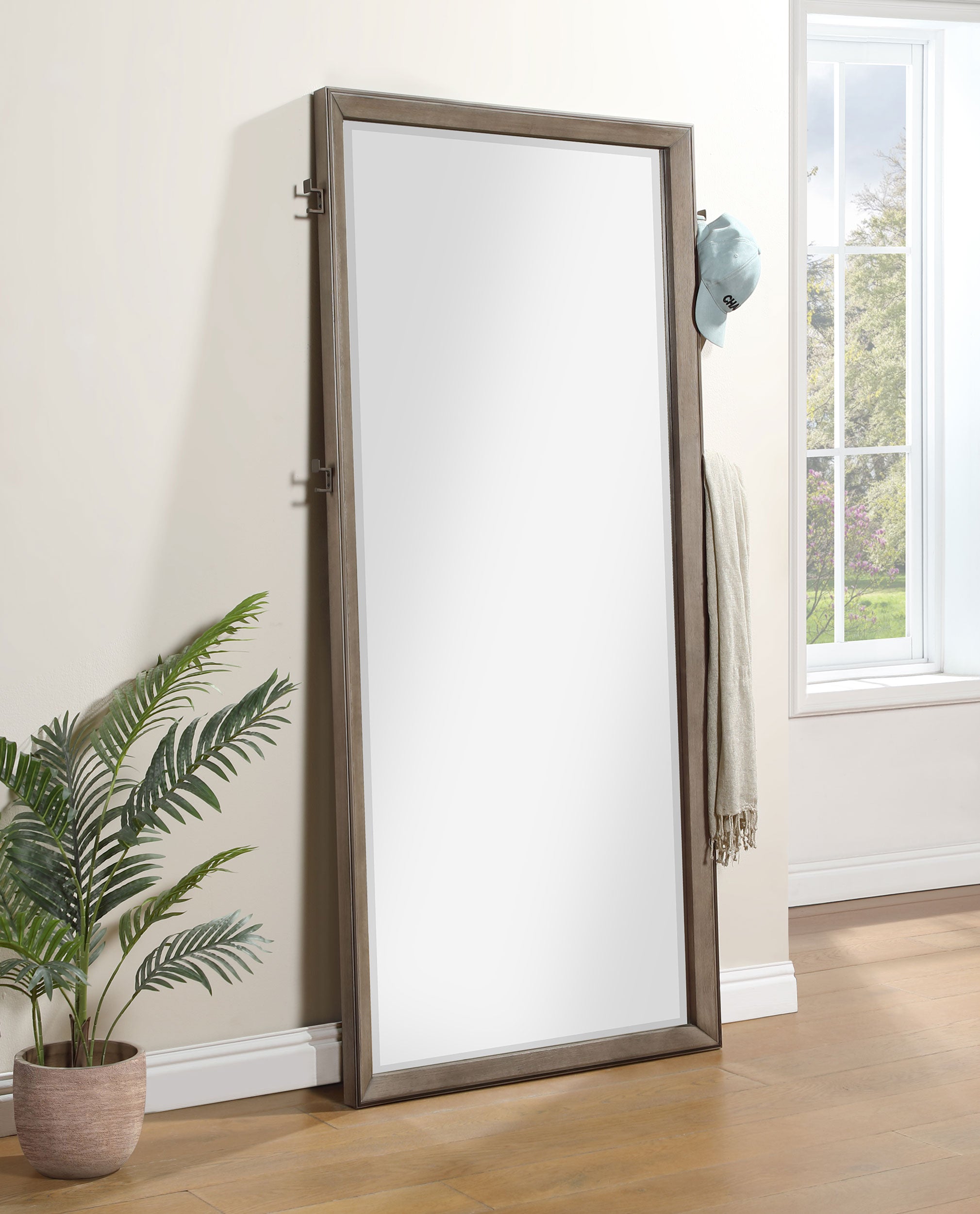 Durango 80-inch Standing Floor Mirror Washed Oak-