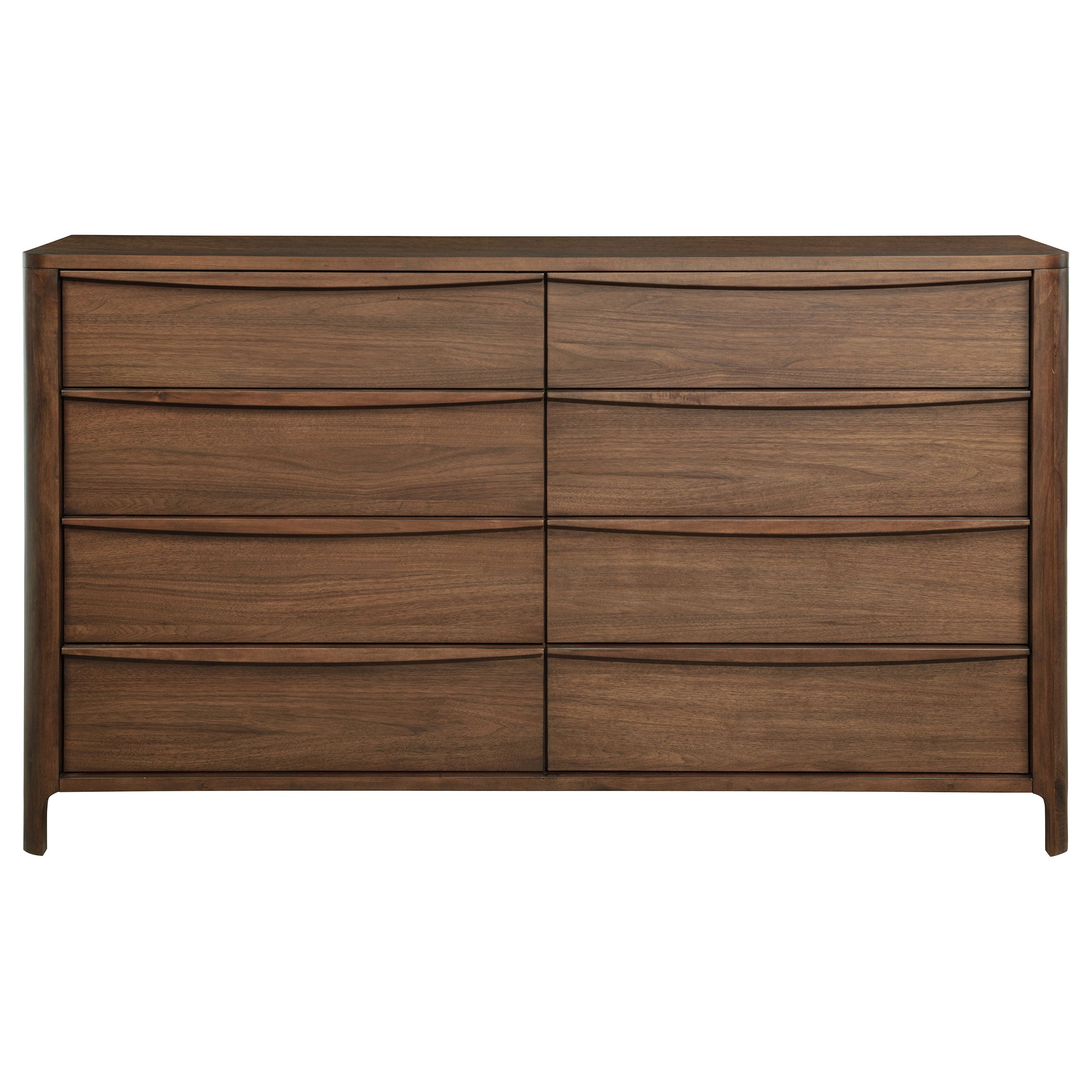 Maderia 8-drawer Dresser Cabinet Walnut-