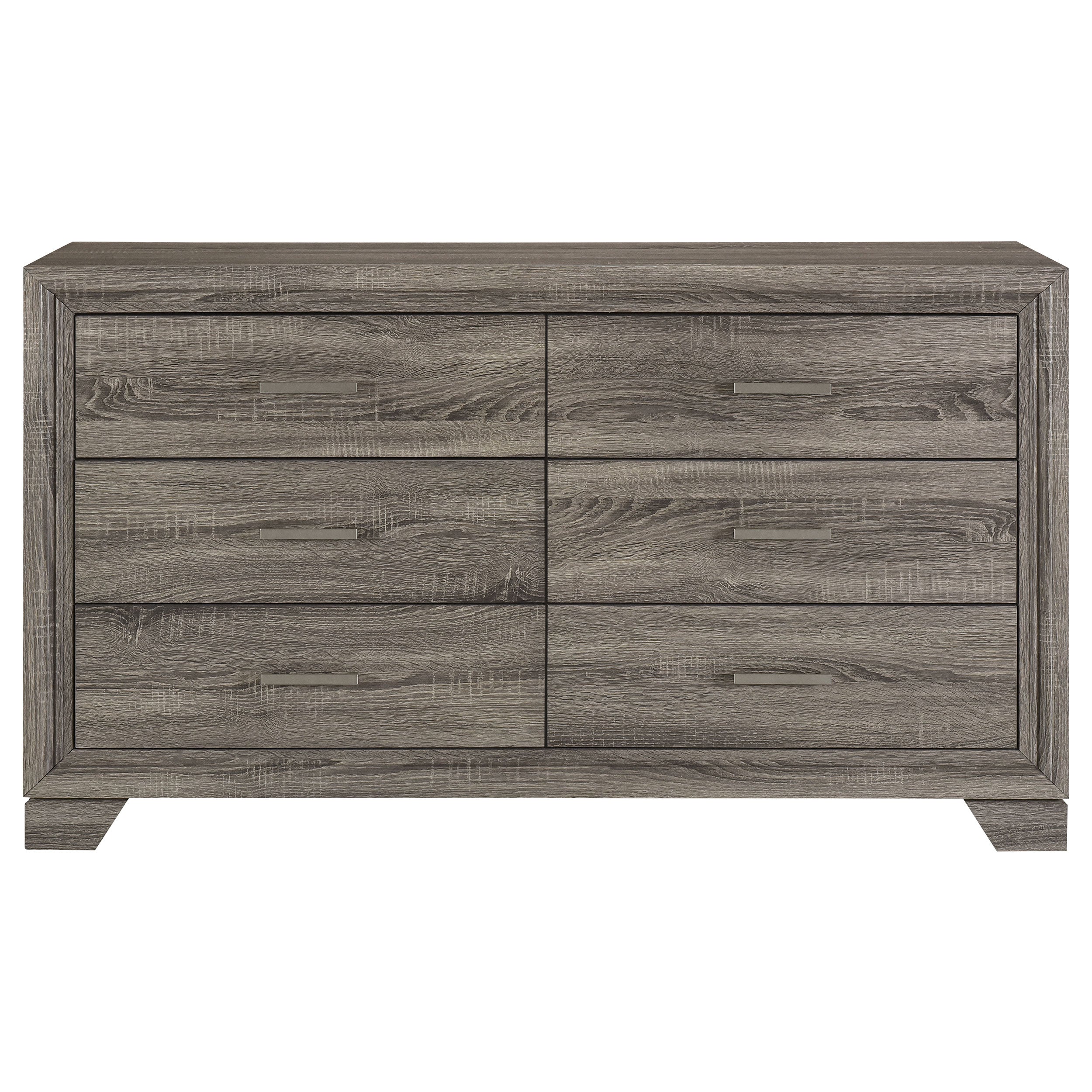 Wright 6-drawer Dresser Cabinet Brown Oak-