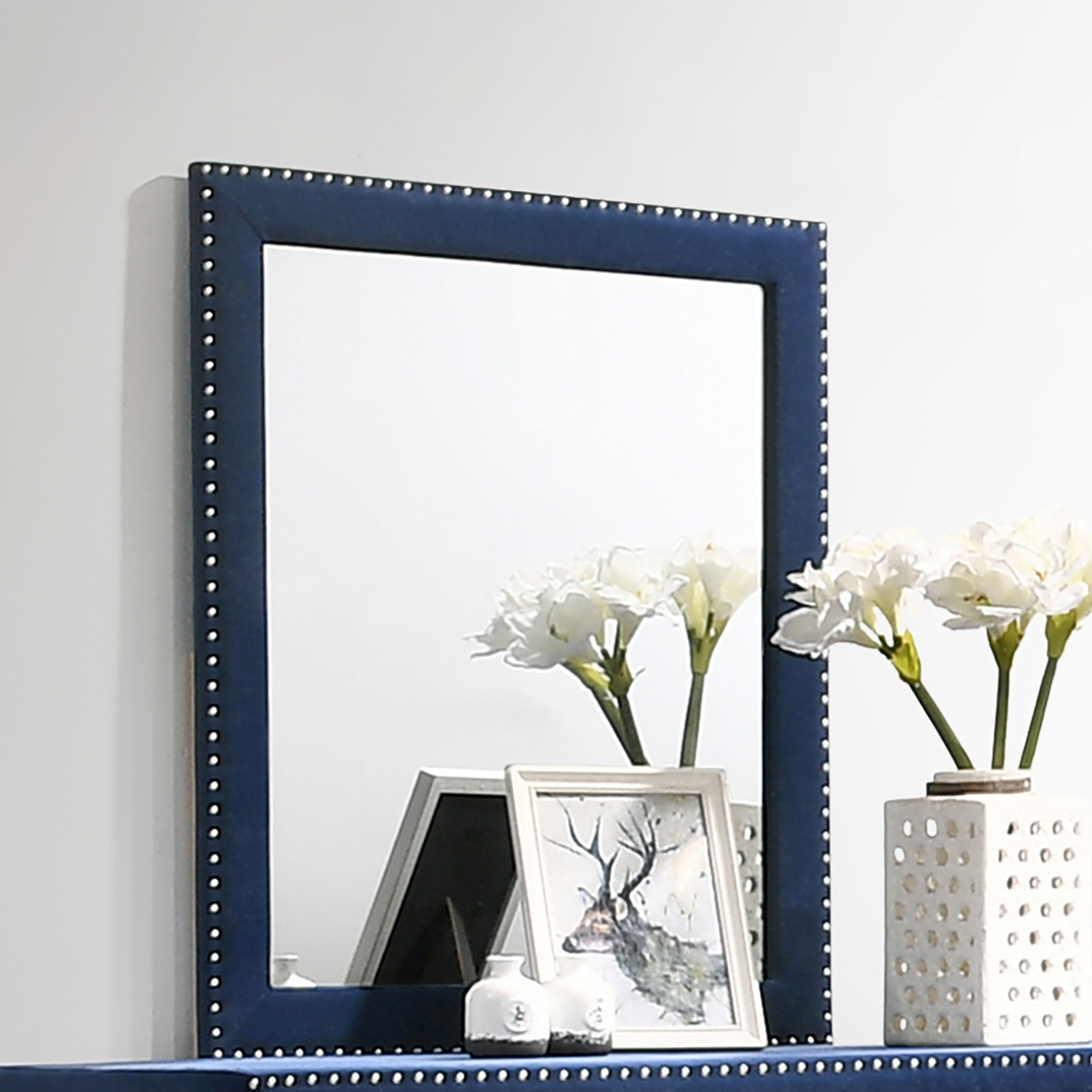 Melody Upholstered Dresser Mirror Pacific Blue-CoasterEveryday