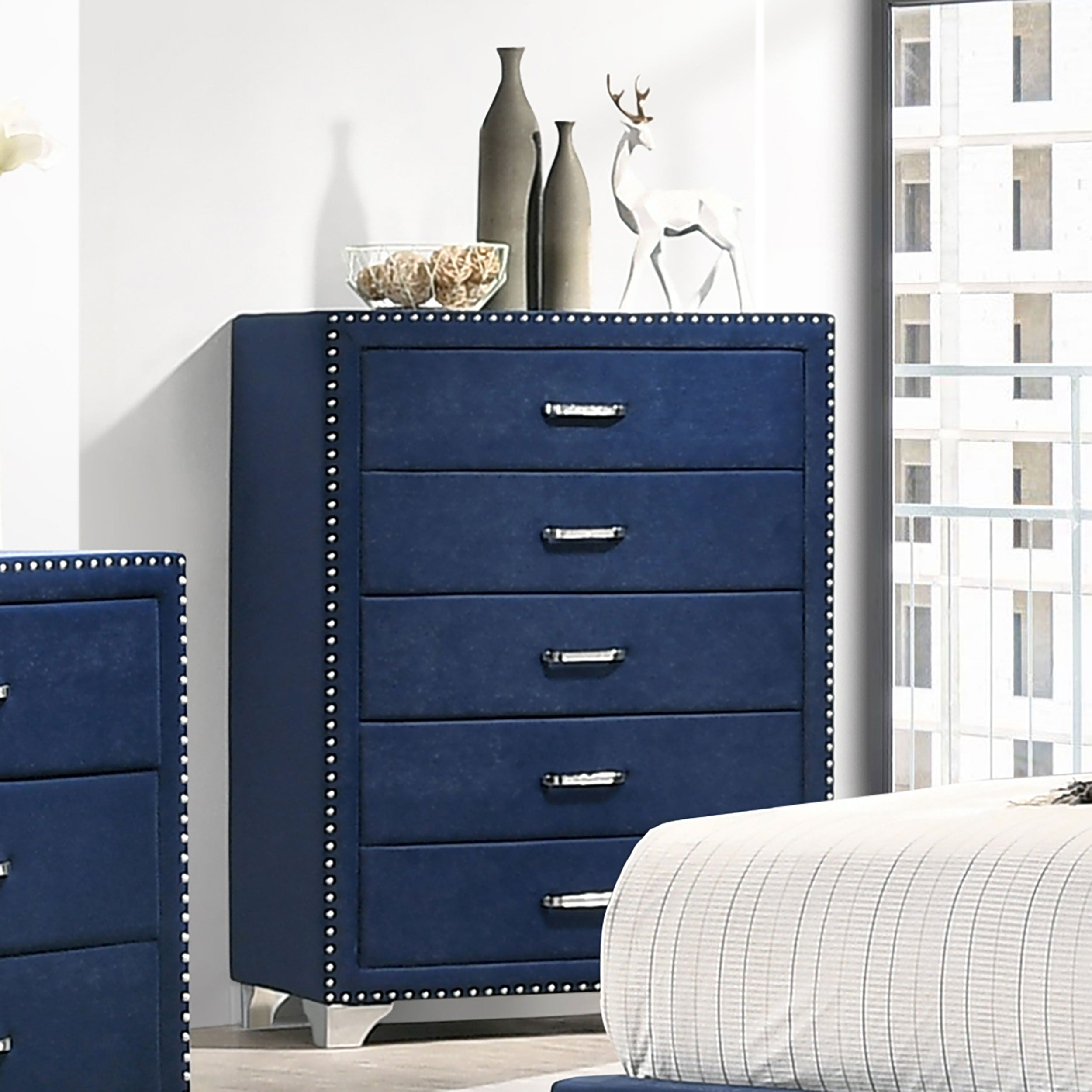 Melody 5-drawer Bedroom Chest Pacific Blue-CoasterEveryday