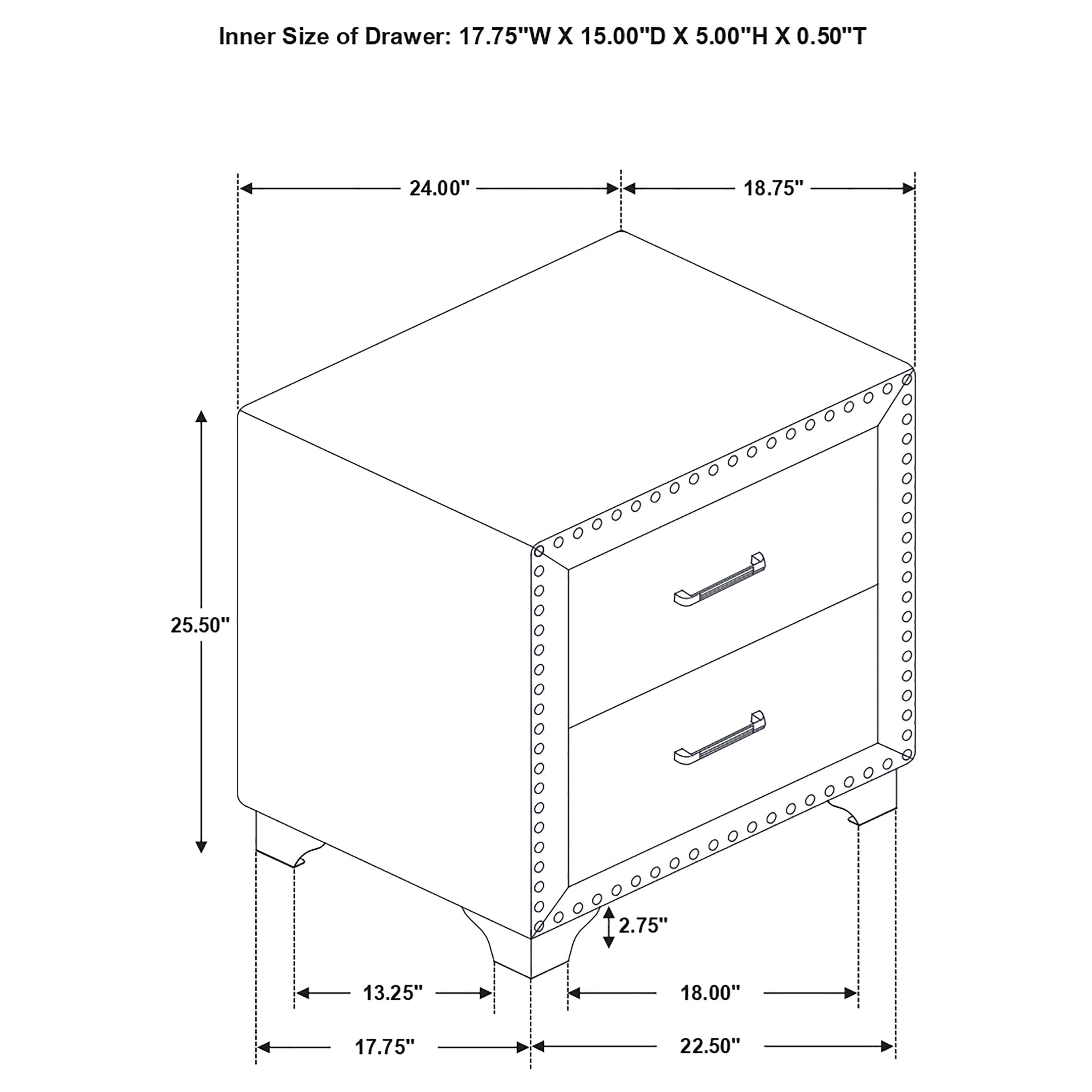 Melody 5-drawer Bedroom Chest Grey-CoasterEveryday