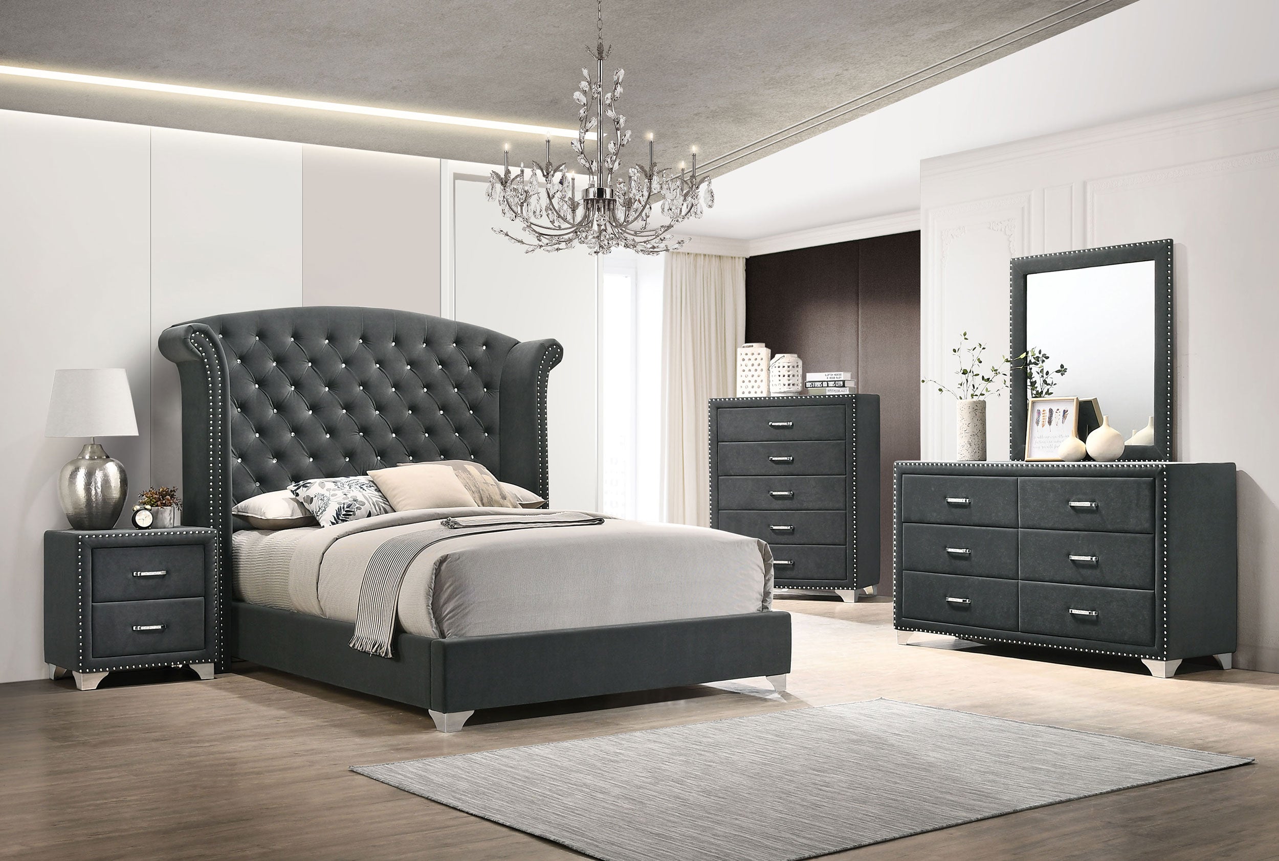 Melody 5-drawer Bedroom Chest Grey-CoasterEveryday
