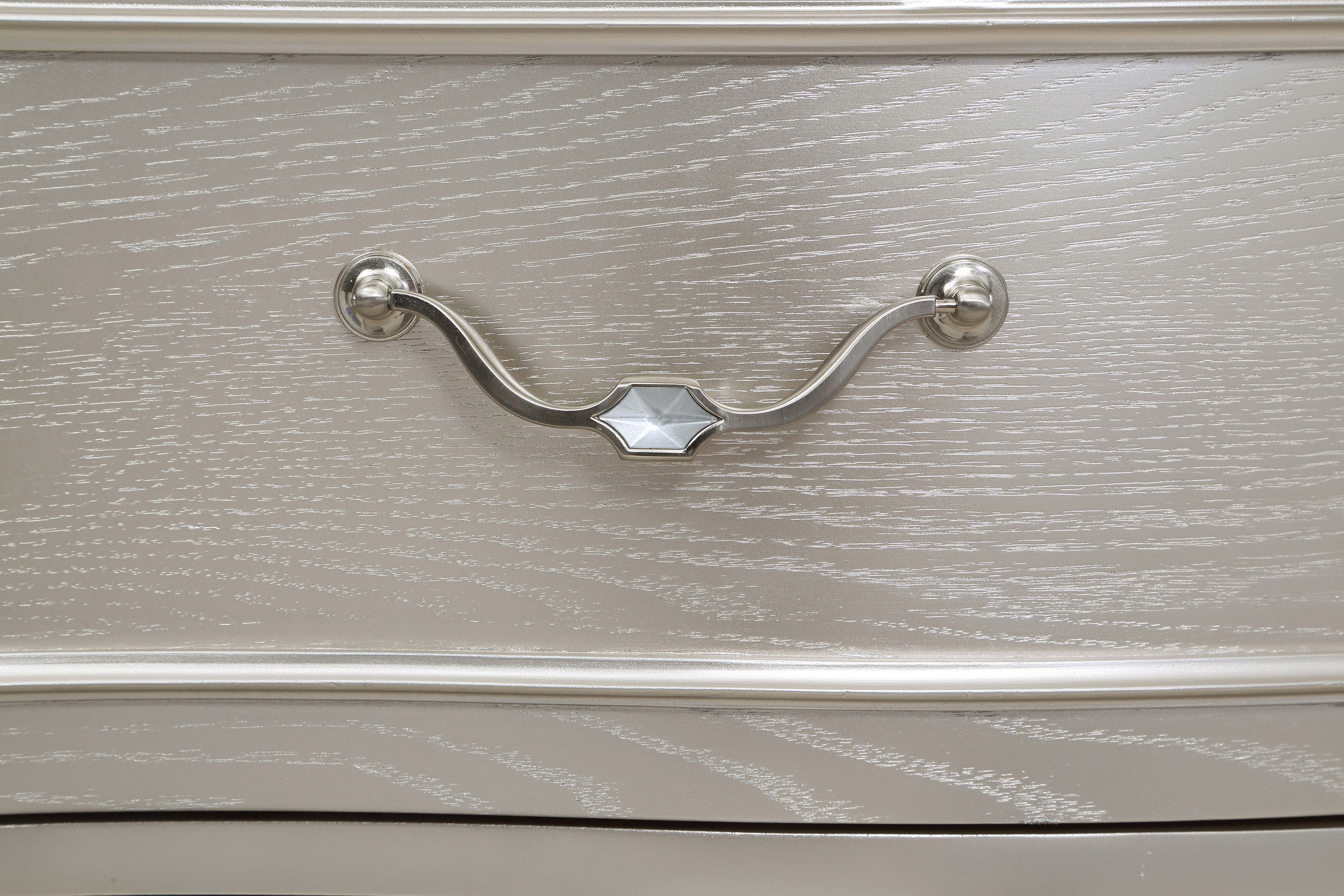 Evangeline 3-drawer Nightstand Silver Oak-CoasterElevations