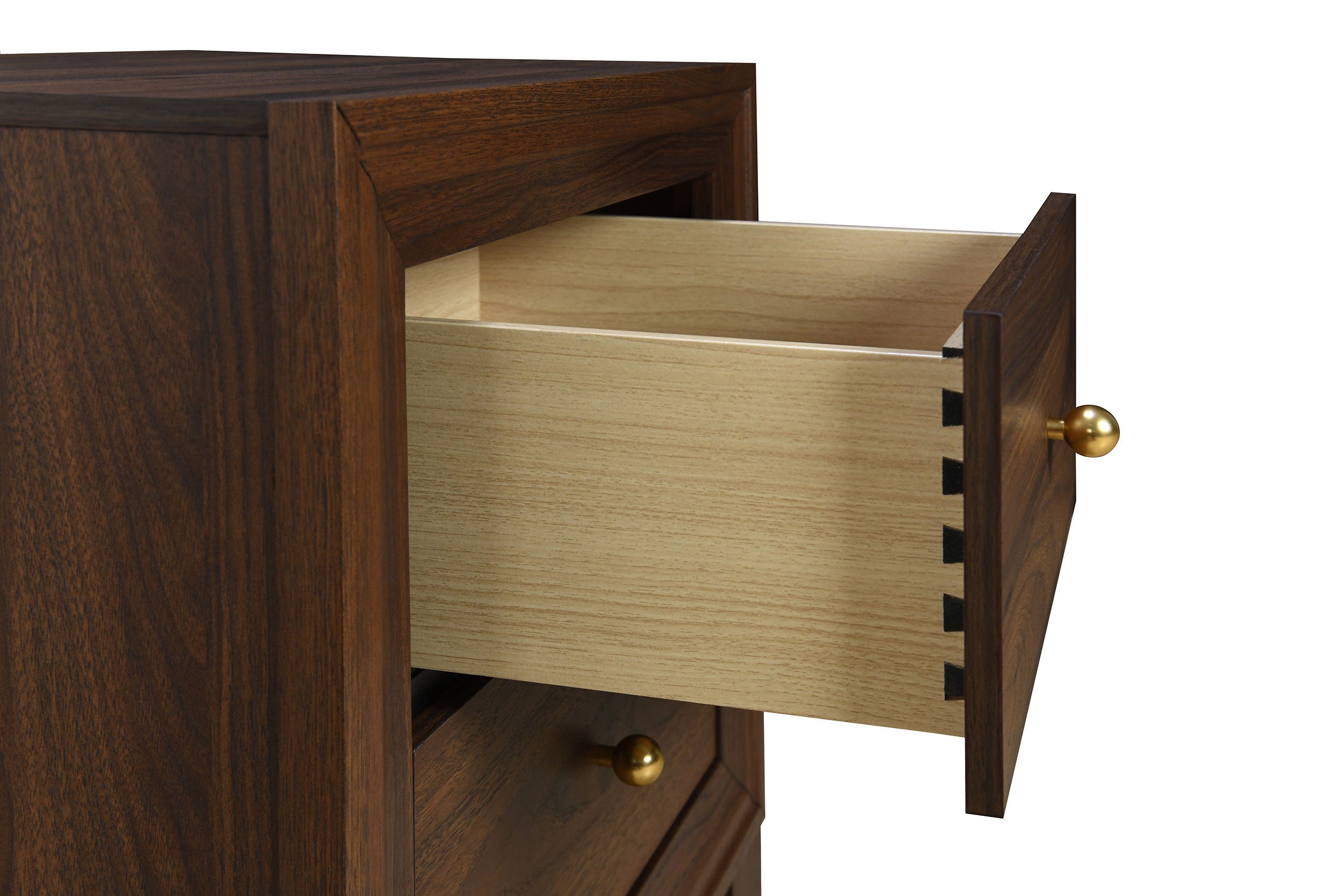 Welsley 2-drawer Nightstand Bedside Table Walnut-