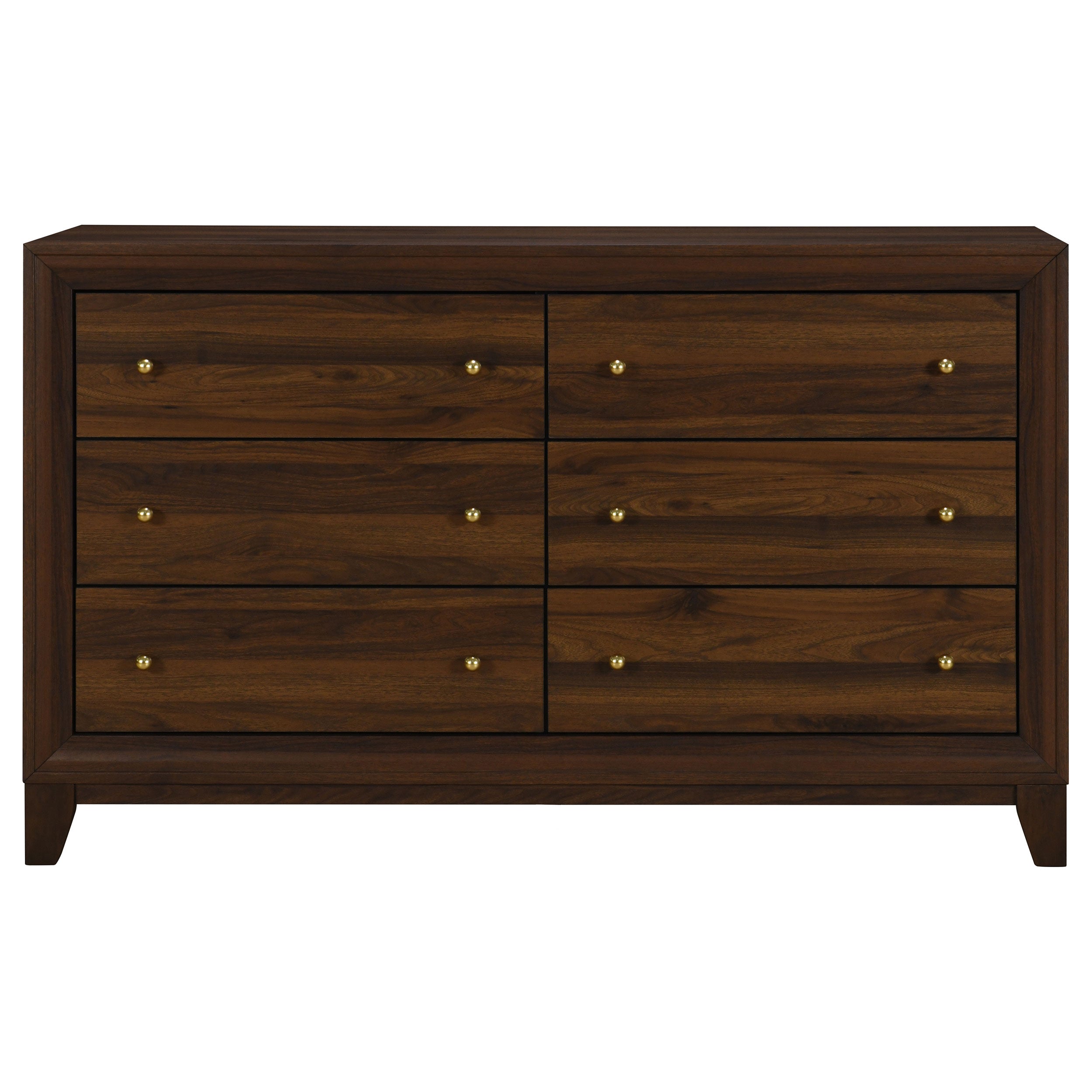 Welsley 6-drawer Dresser Cabinet Walnut-