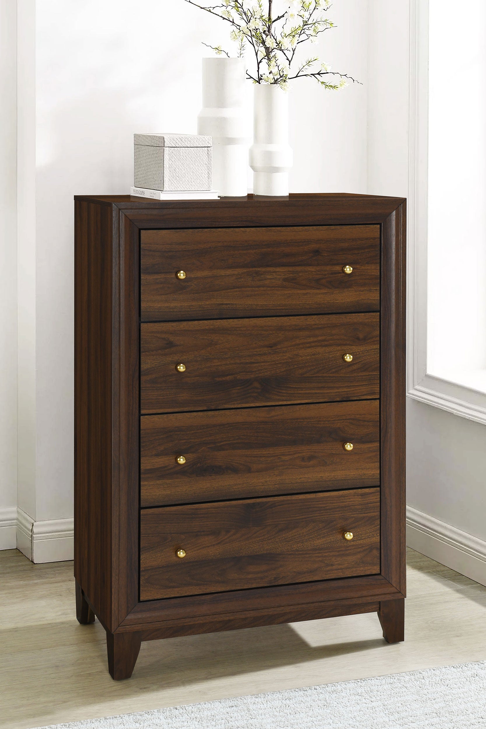 Welsley 4-drawer Chest of Drawers Walnut-