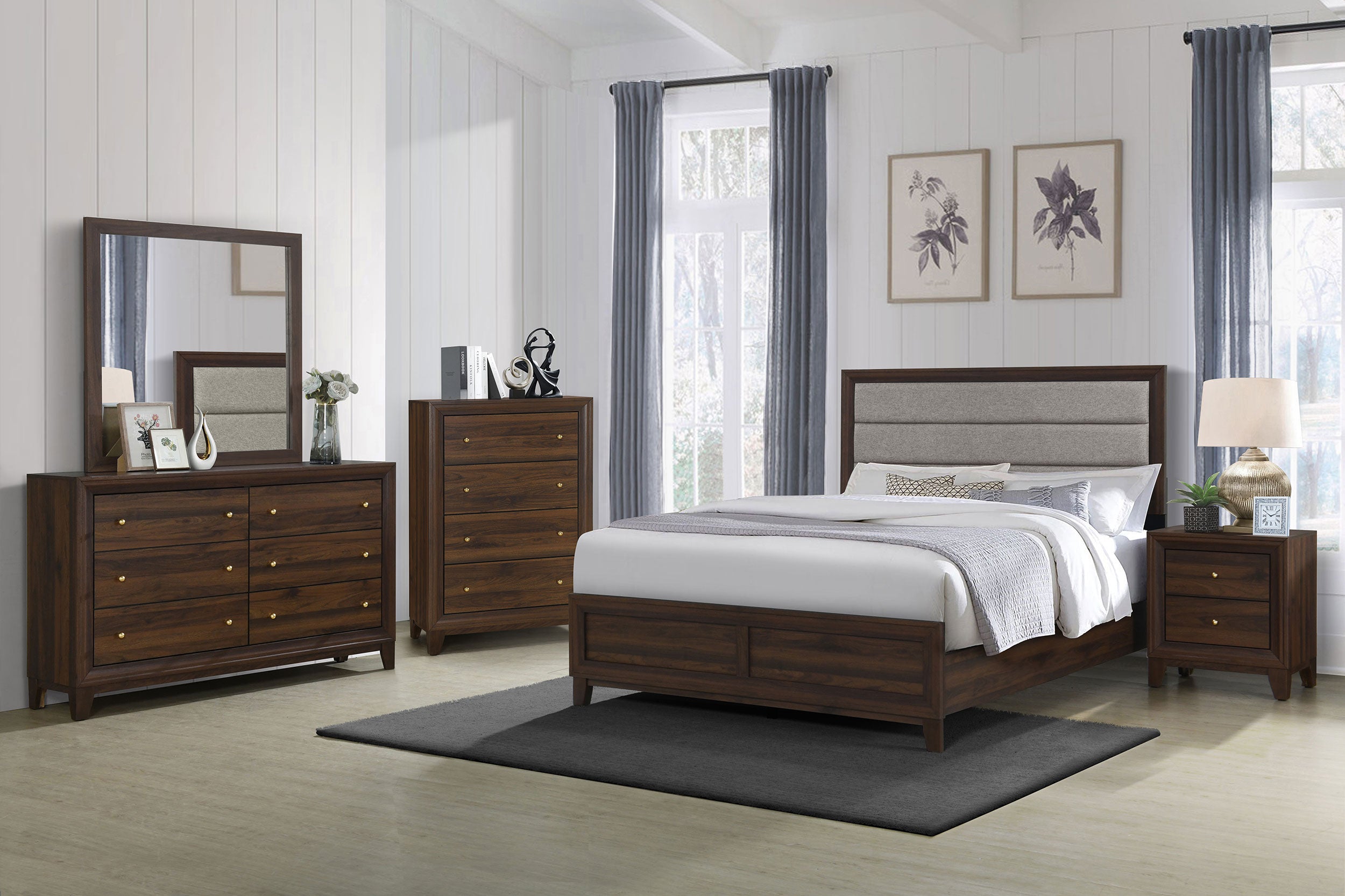 Welsley 4-drawer Chest of Drawers Walnut-