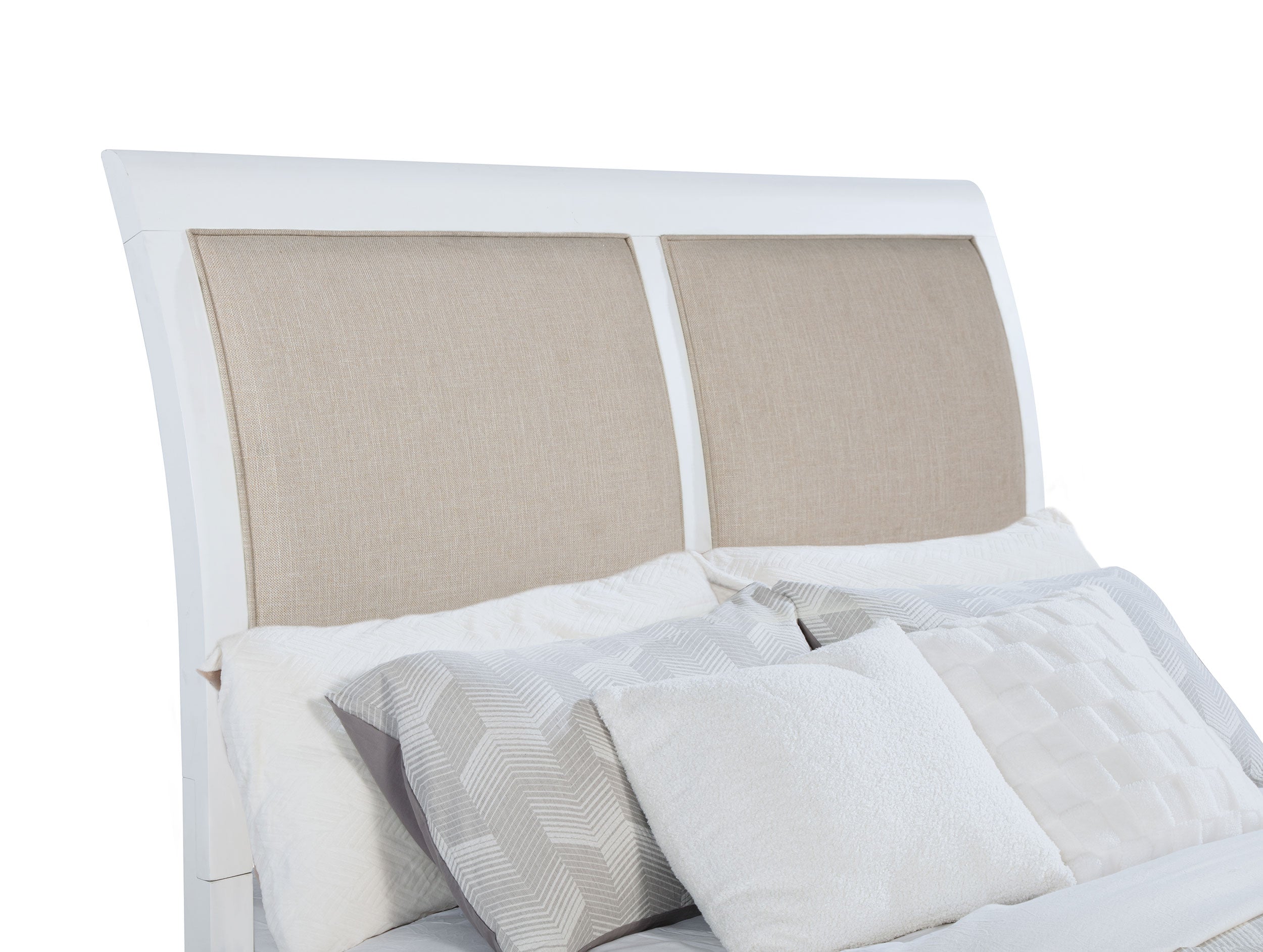 Bexhill 56-inch Upholstered Queen Panel Bed White-