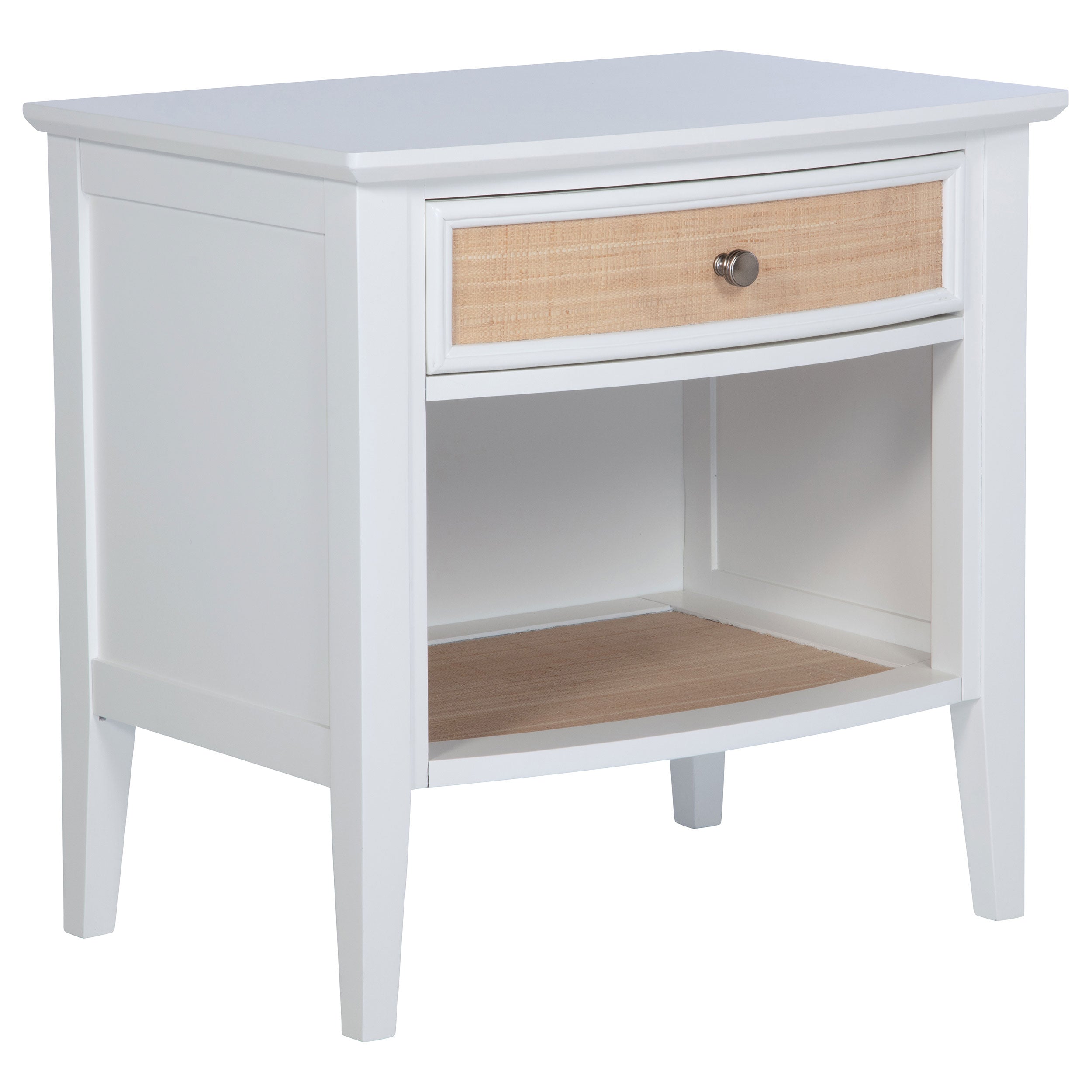 Bexhill 1-drawer Nightstand Bedside Table White-