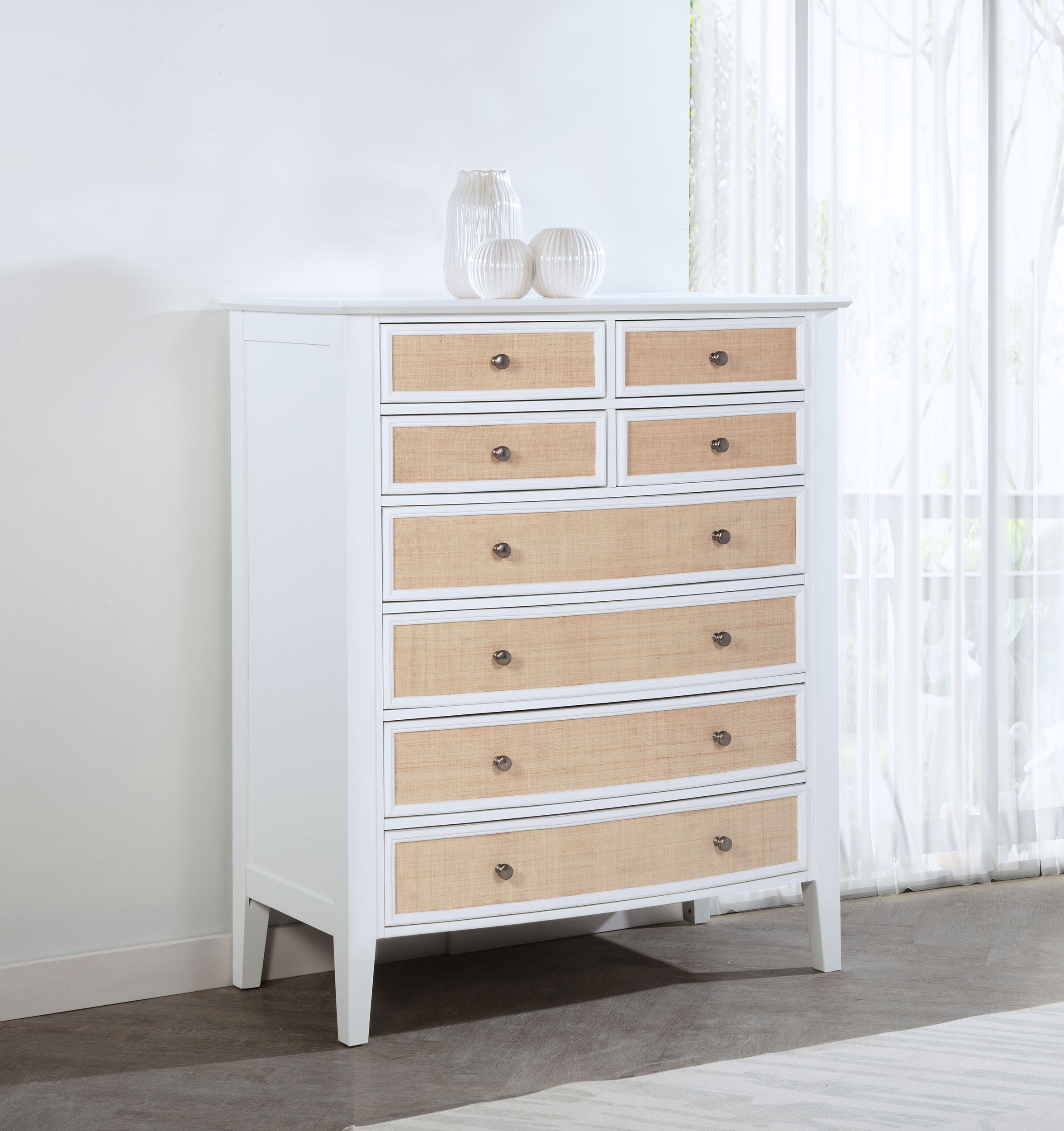 Bexhill 8-drawer Chest of Drawers White-