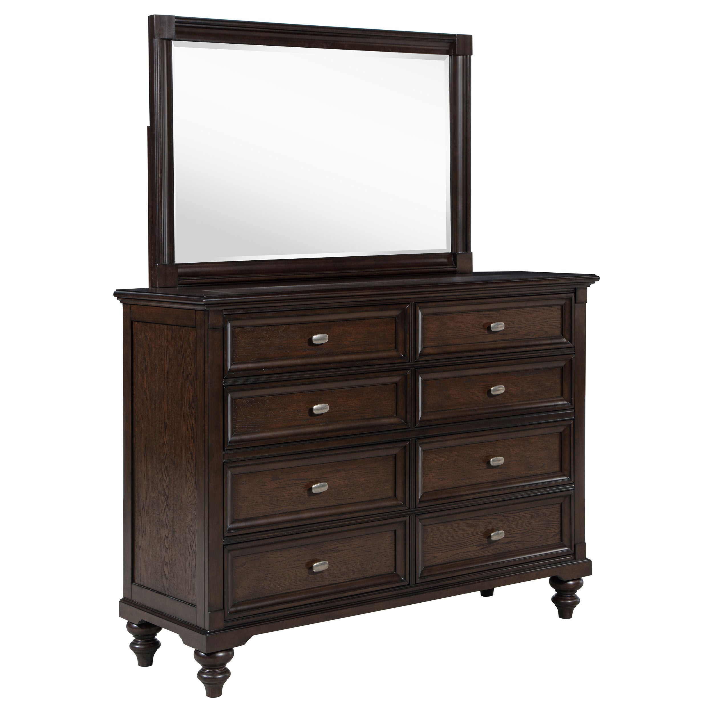 Andover 8-drawer Dresser and Mirror Dark Oak-