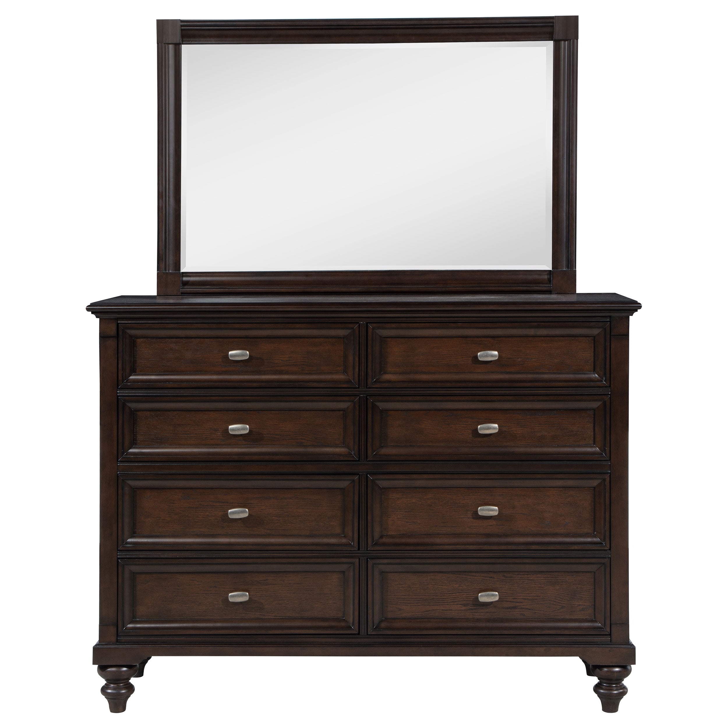 Andover 8-drawer Dresser and Mirror Dark Oak-