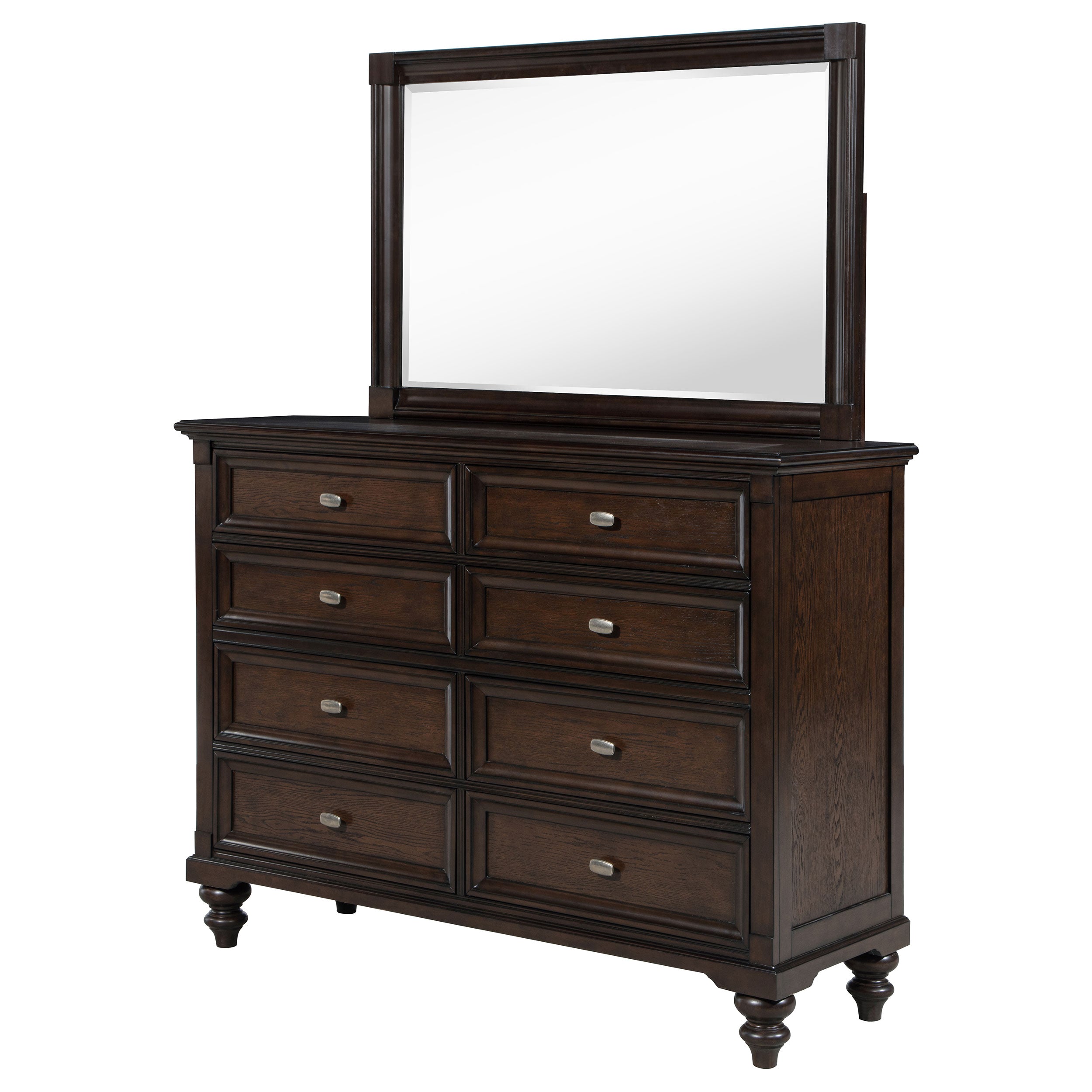 Andover 8-drawer Dresser and Mirror Dark Oak-