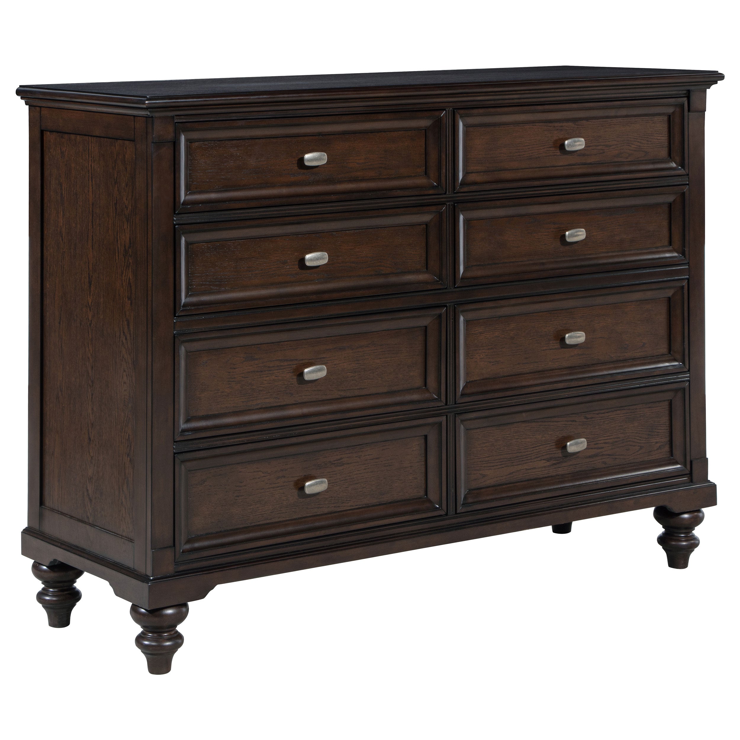 Andover 8-drawer Dresser Cabinet Dark Oak-