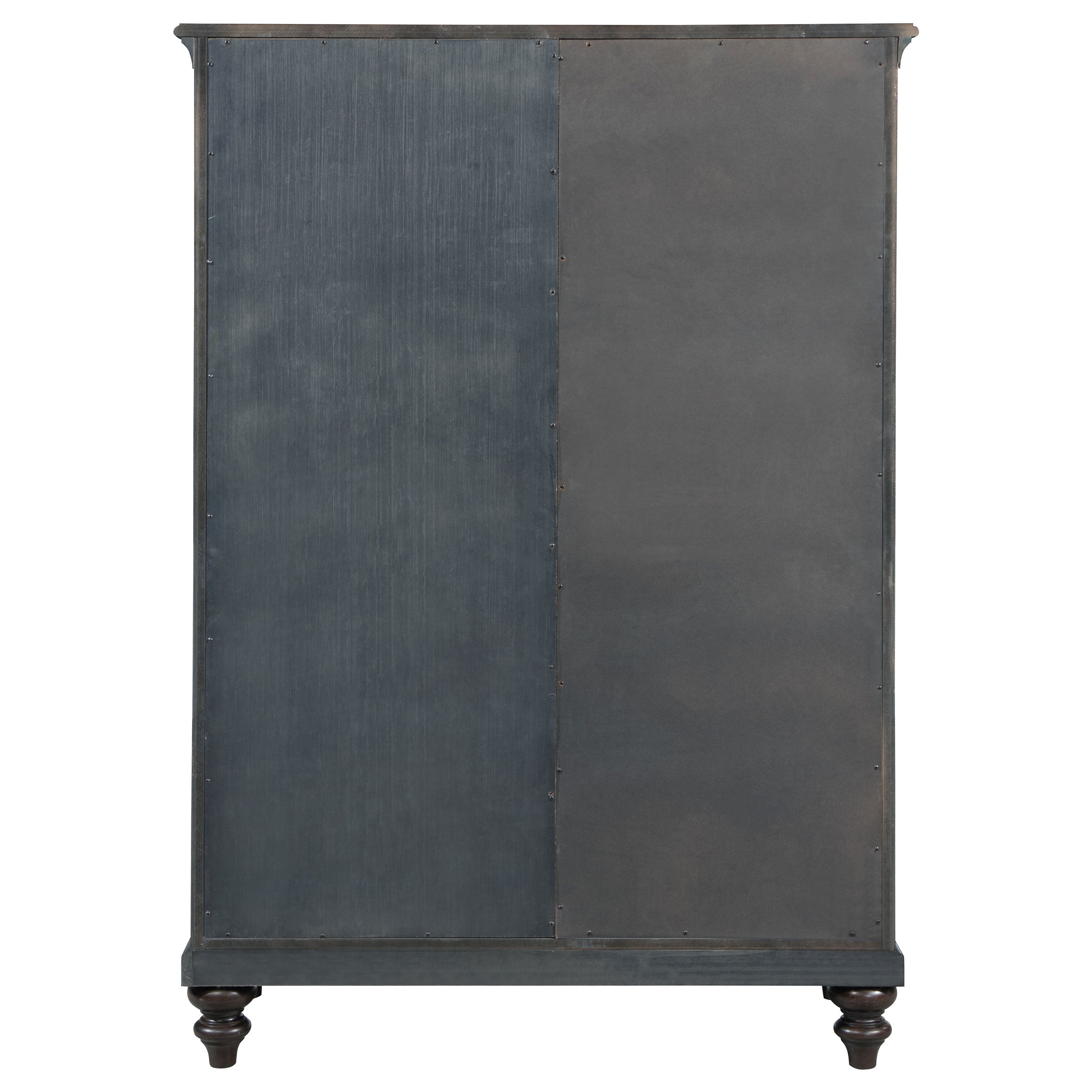 Andover 6-drawer Tempered Glass Door Chest Dark Oak-