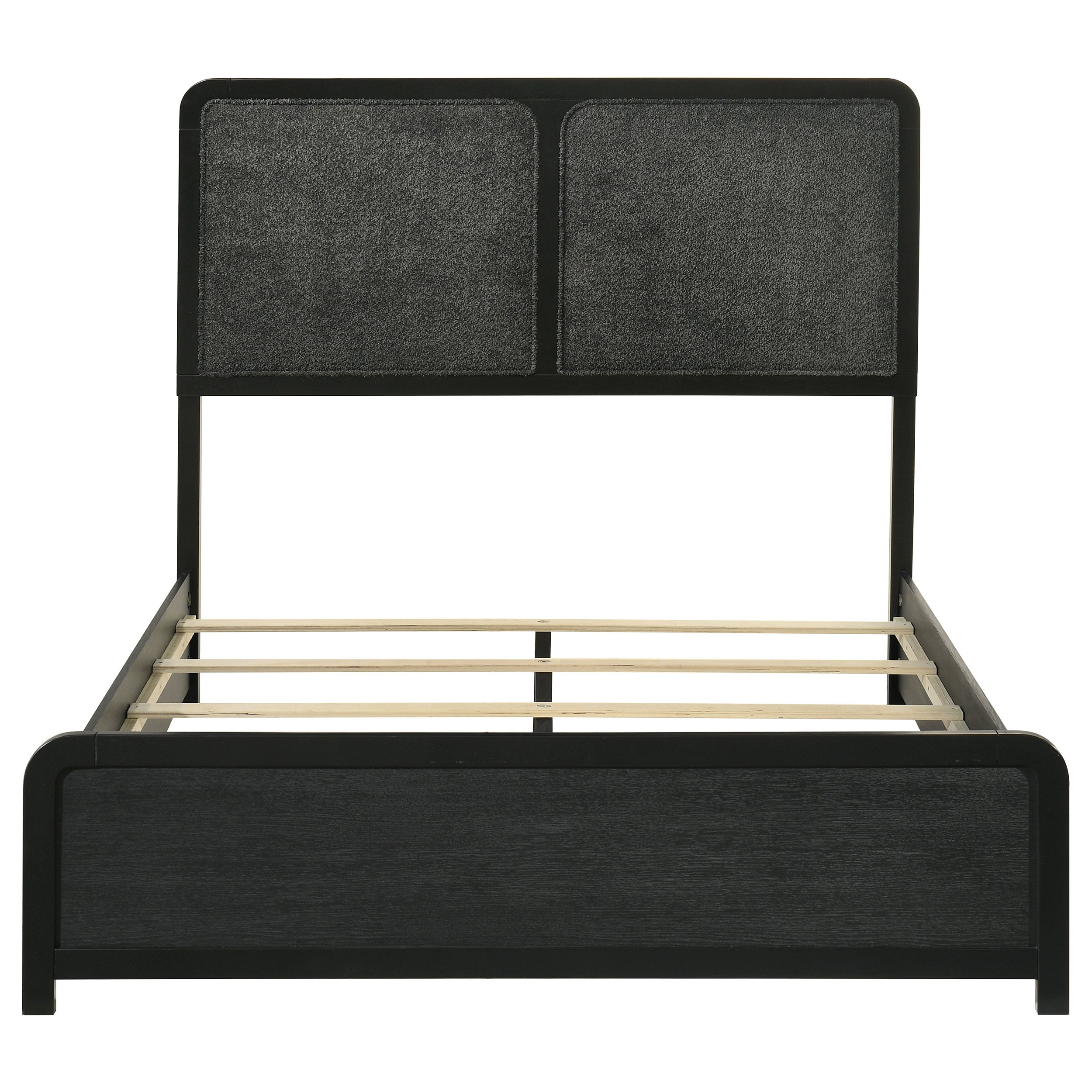 Cavelle 51-inch Upholstered Full Panel Bed Black-