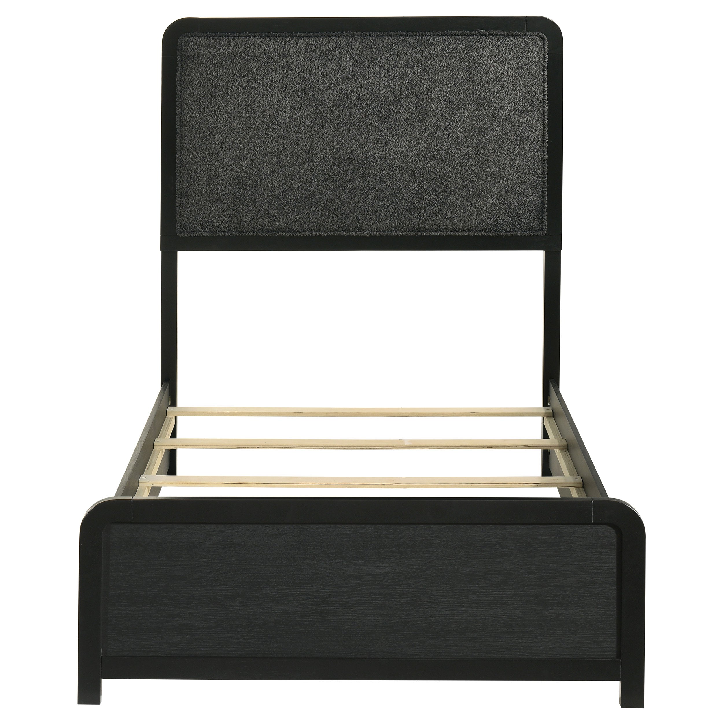 Cavelle 51-inch Upholstered Twin Panel Bed Black-