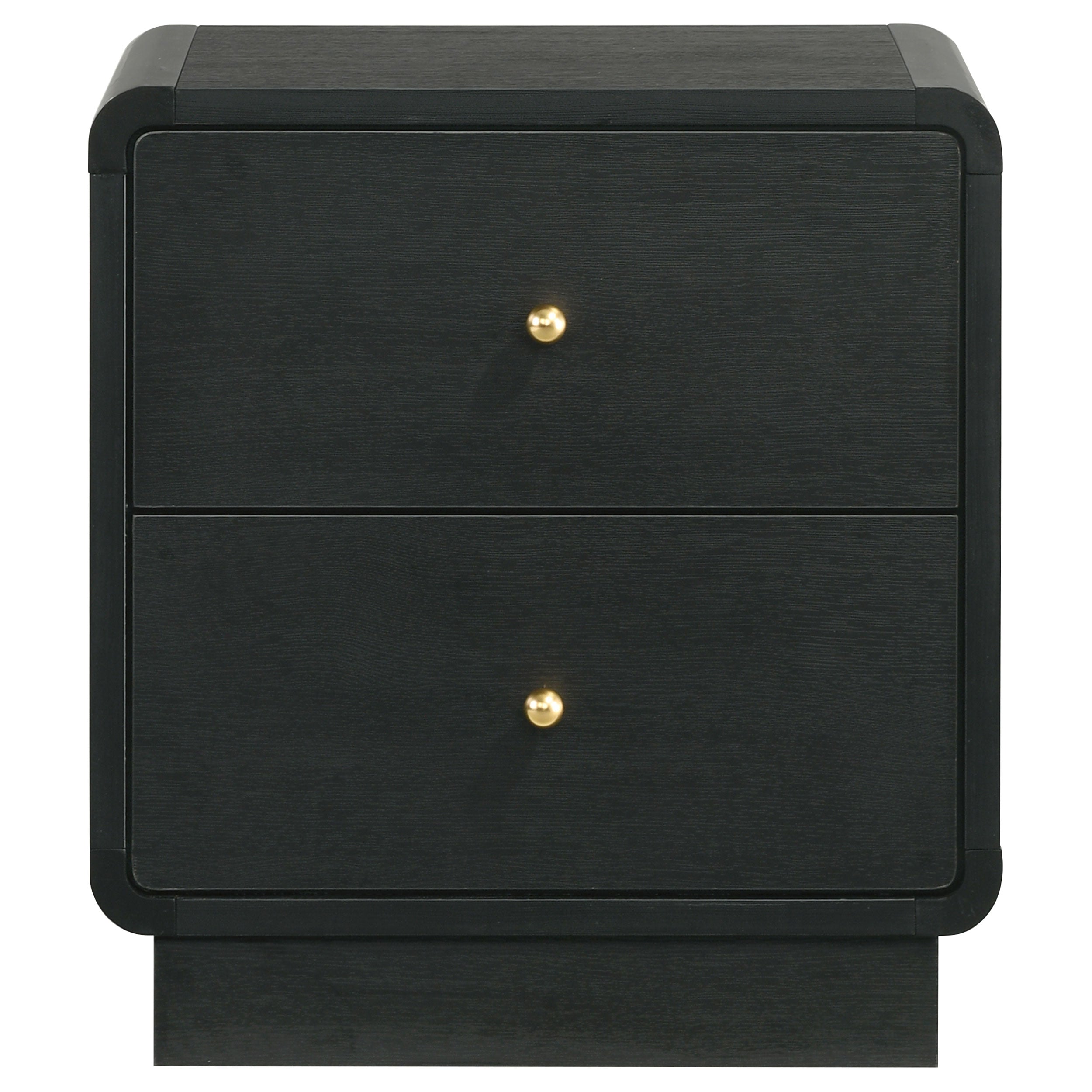 Cavelle 2-drawer Nightstand Bedside Table Black-