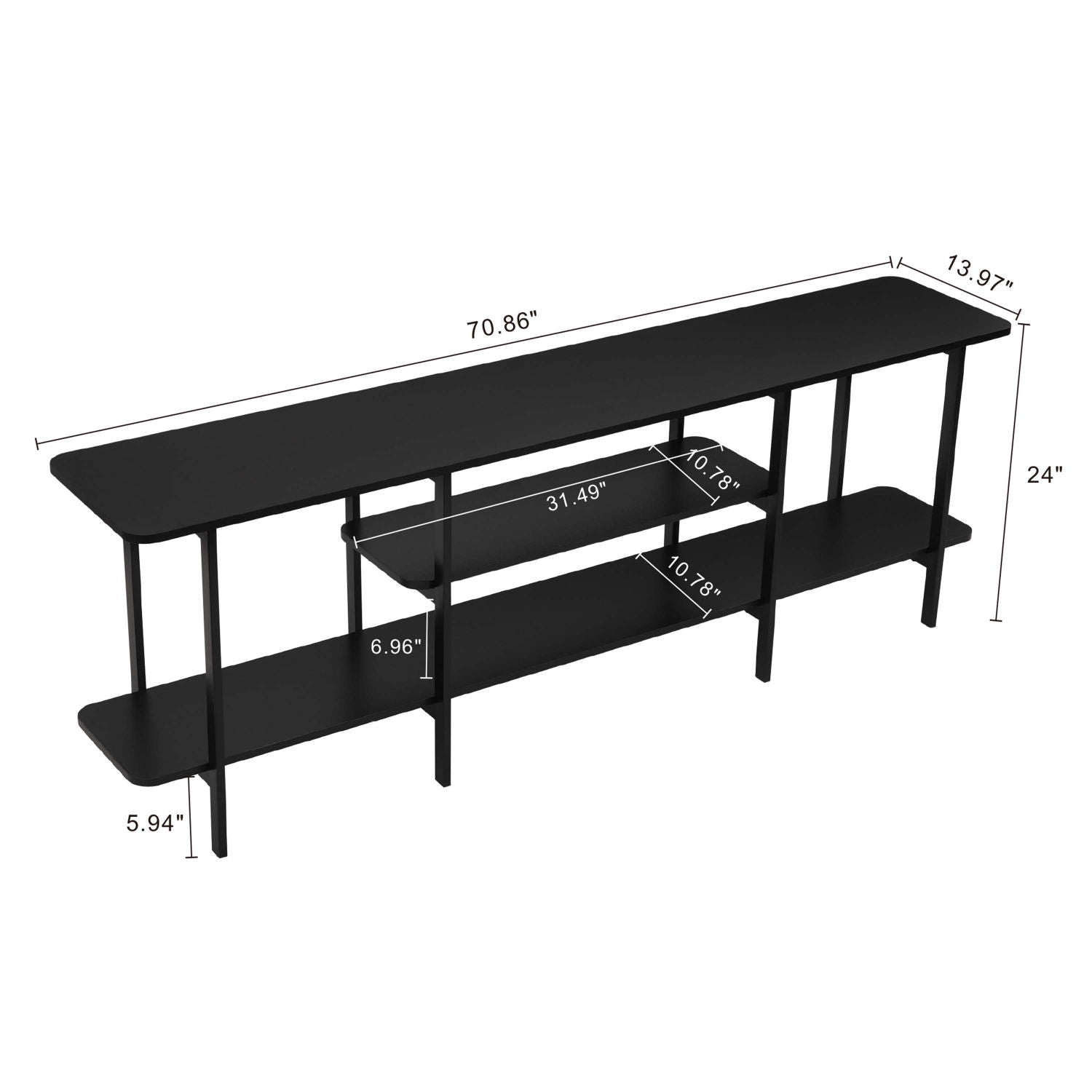 Celine - 3 Shelf Console Table