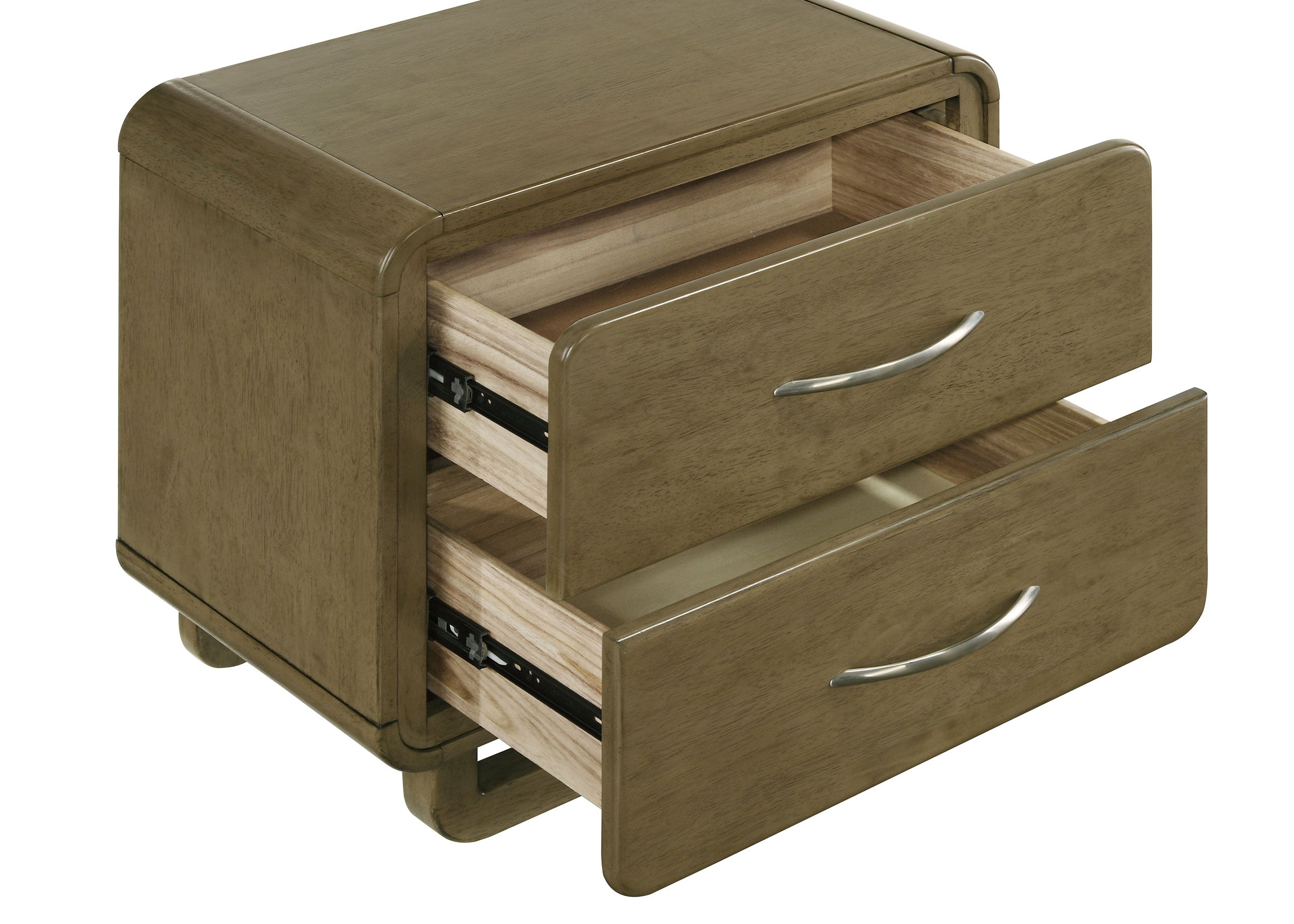 Amsbury 2-drawer Nightstand Bedside Table Nutmeg-