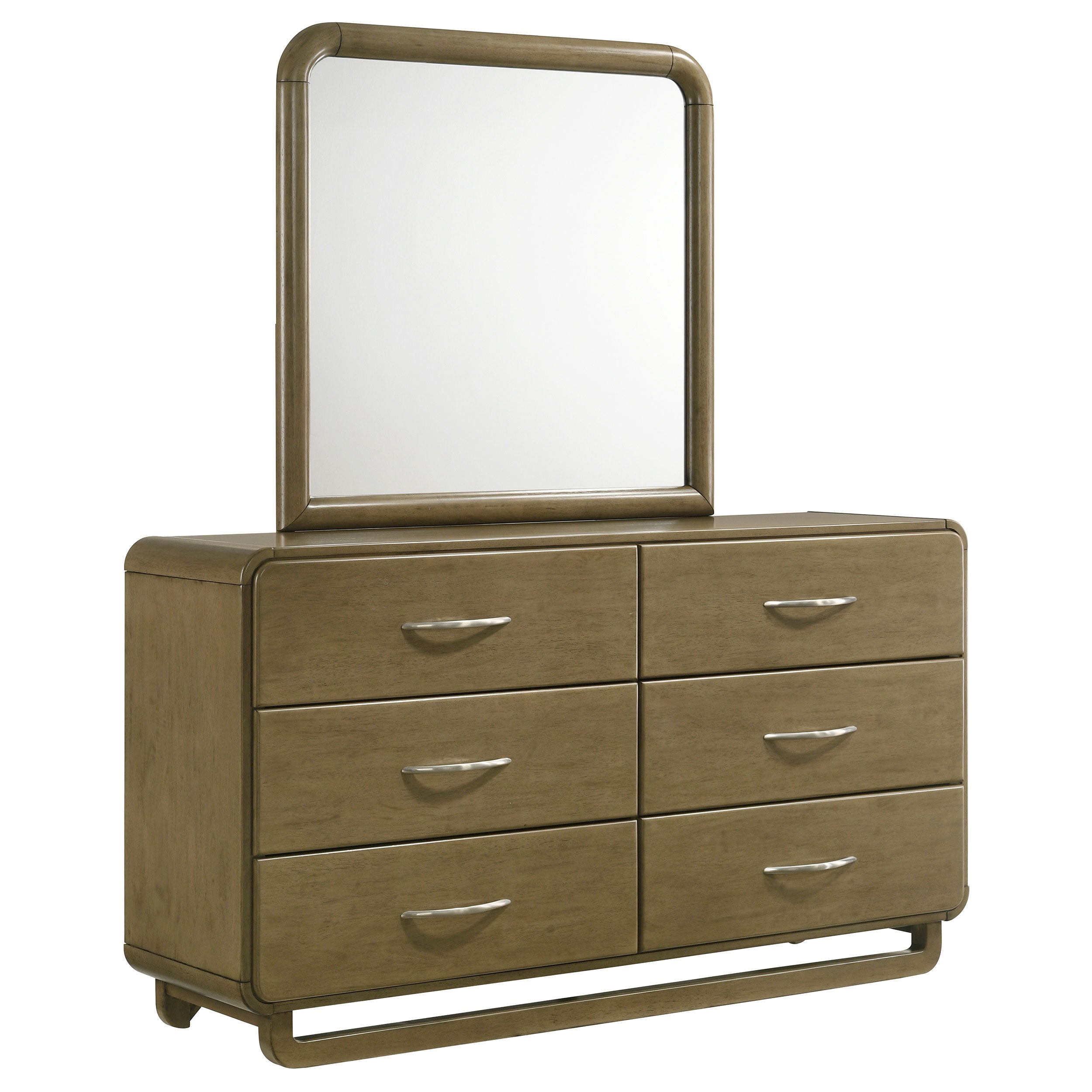 Amsbury 6-drawer Dresser and Mirror Nutmeg-