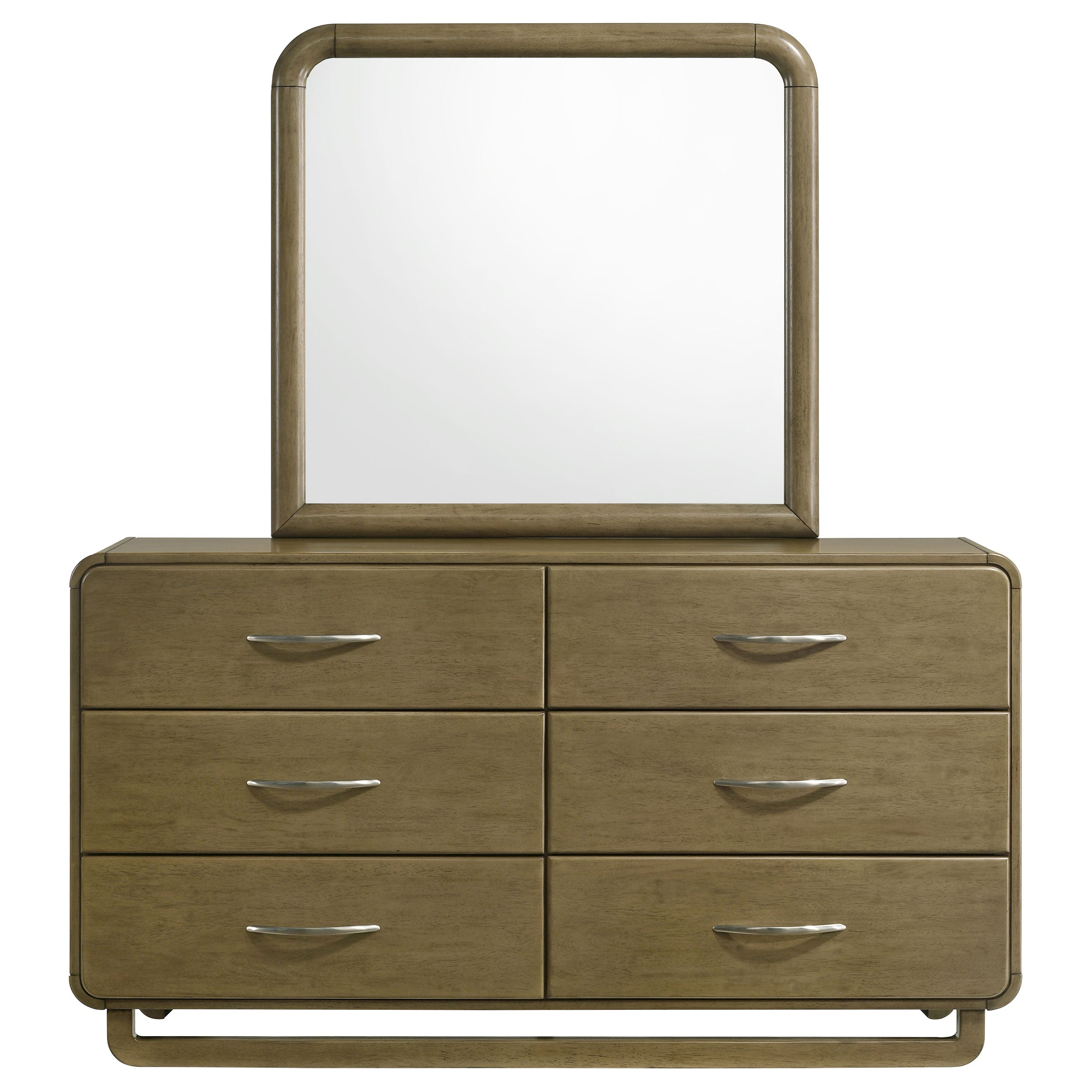 Amsbury 6-drawer Dresser and Mirror Nutmeg-