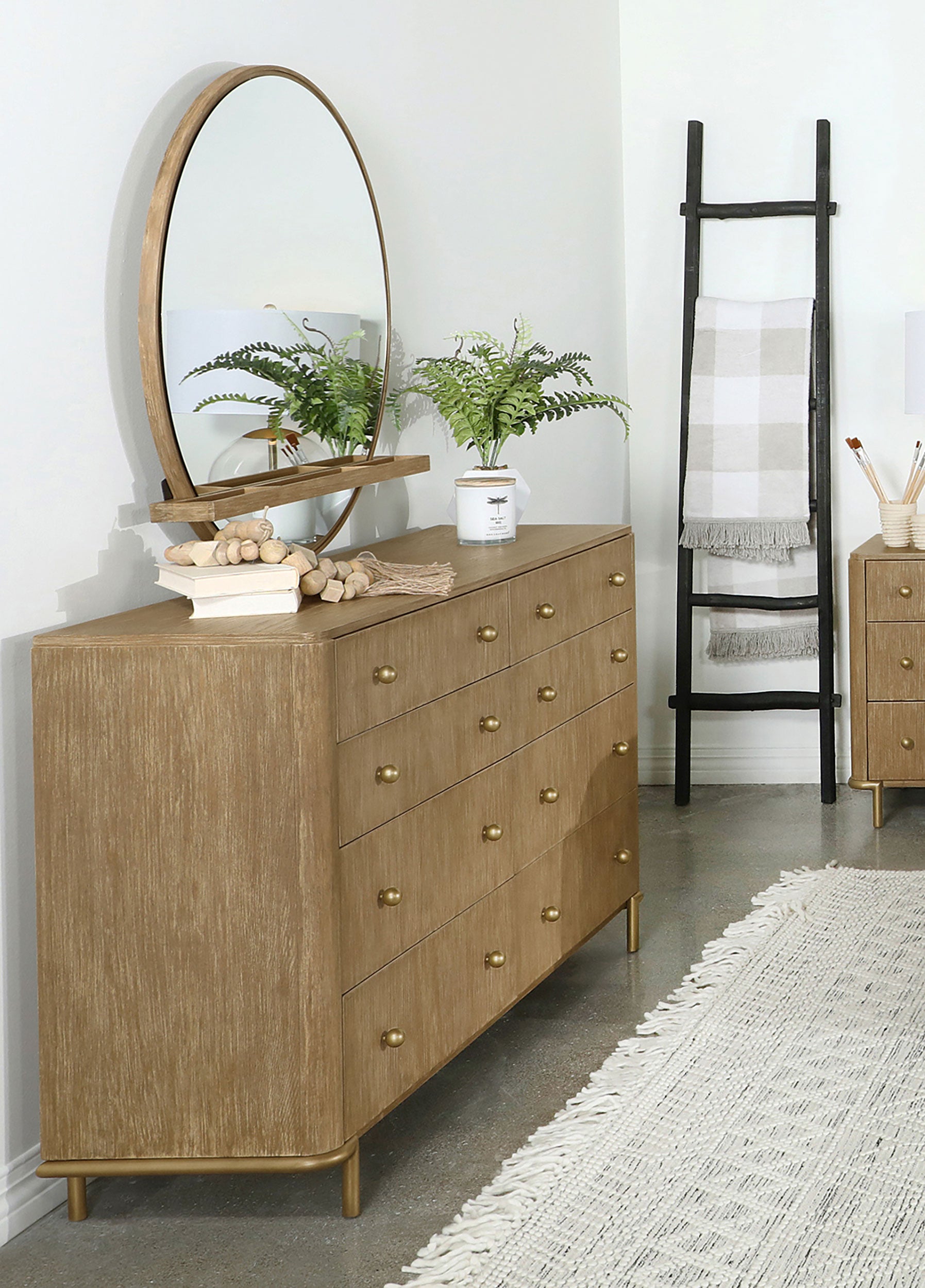 Arini 8-drawer Dresser with Mirror Sand Wash-CoasterElevations