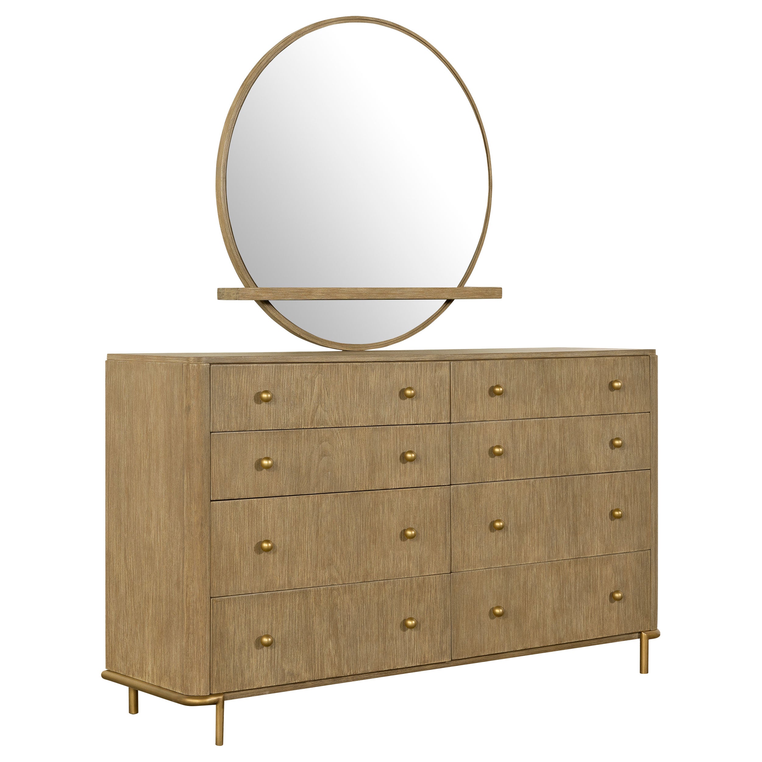 Arini 8-drawer Dresser with Mirror Sand Wash-CoasterElevations