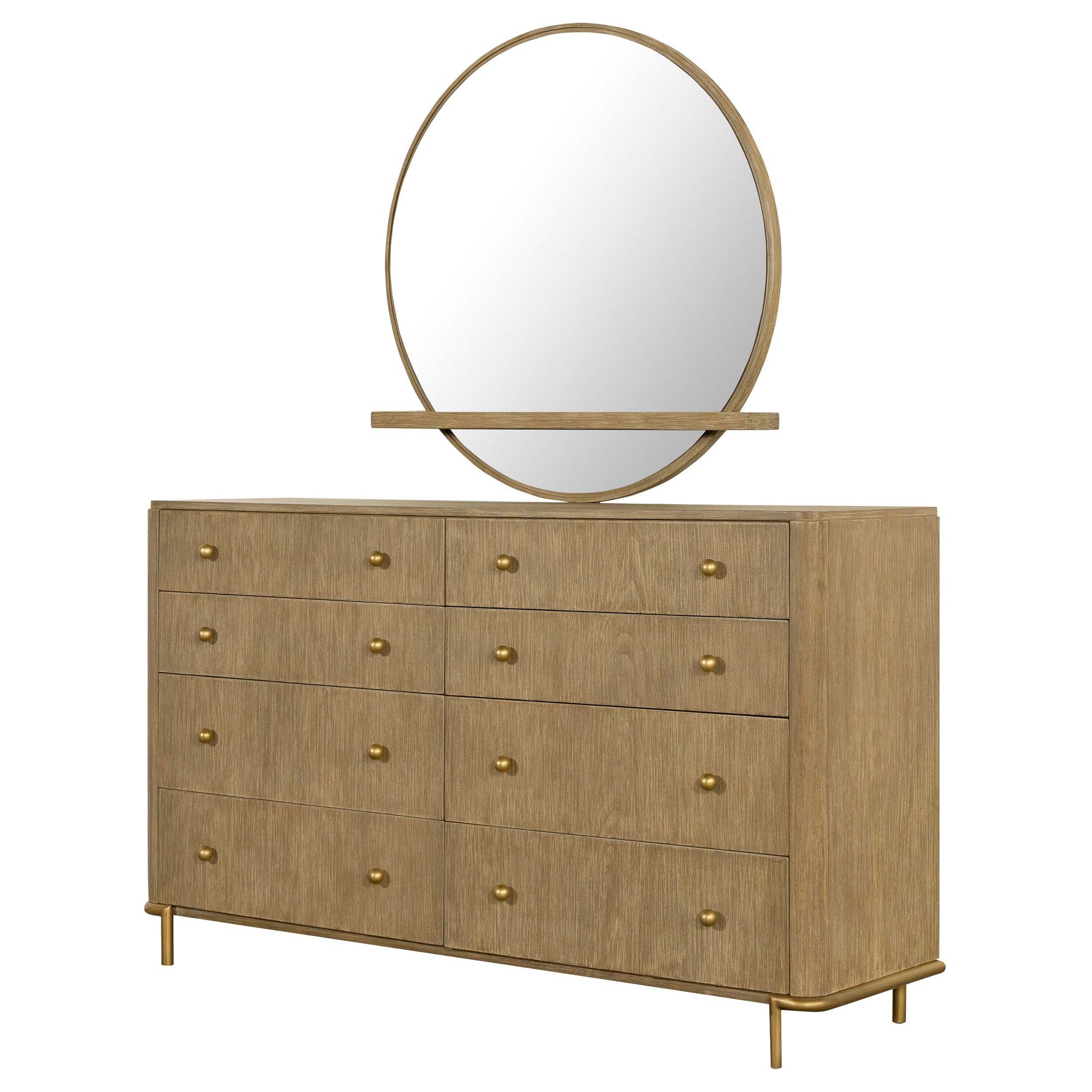 Arini 8-drawer Dresser with Mirror Sand Wash-CoasterElevations
