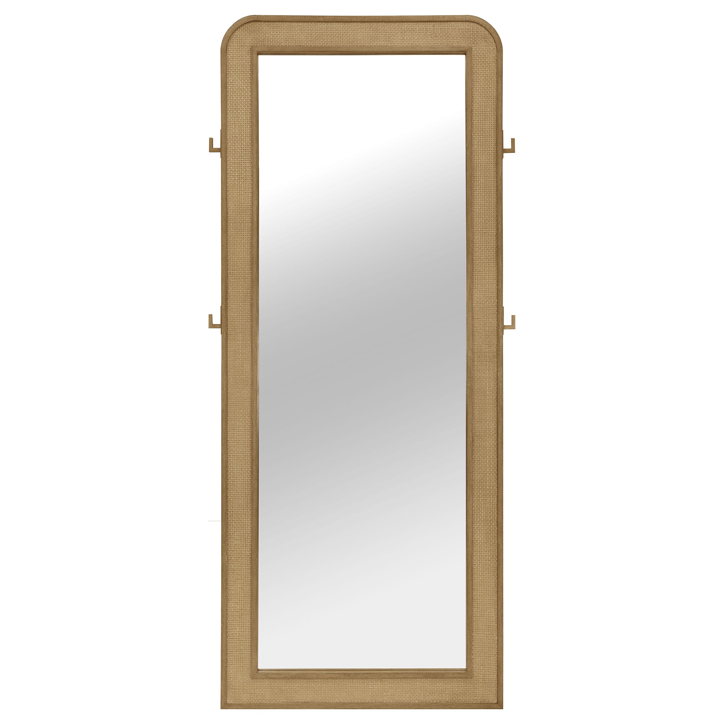 Arini Cane Weave Full Length Standing Floor Mirror Sand Wash-