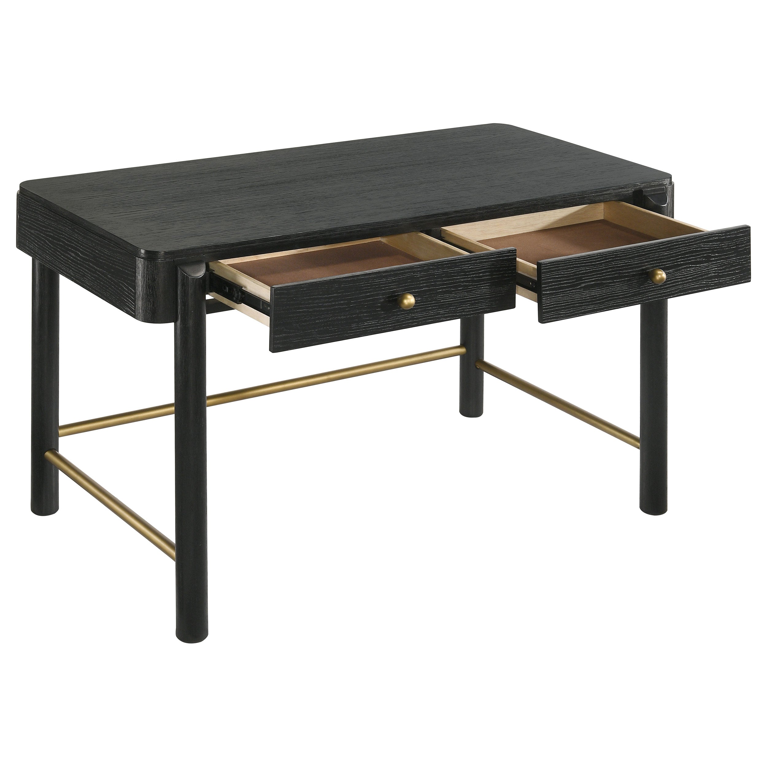 Arini 2-drawer Vanity Desk Makeup Table Black-