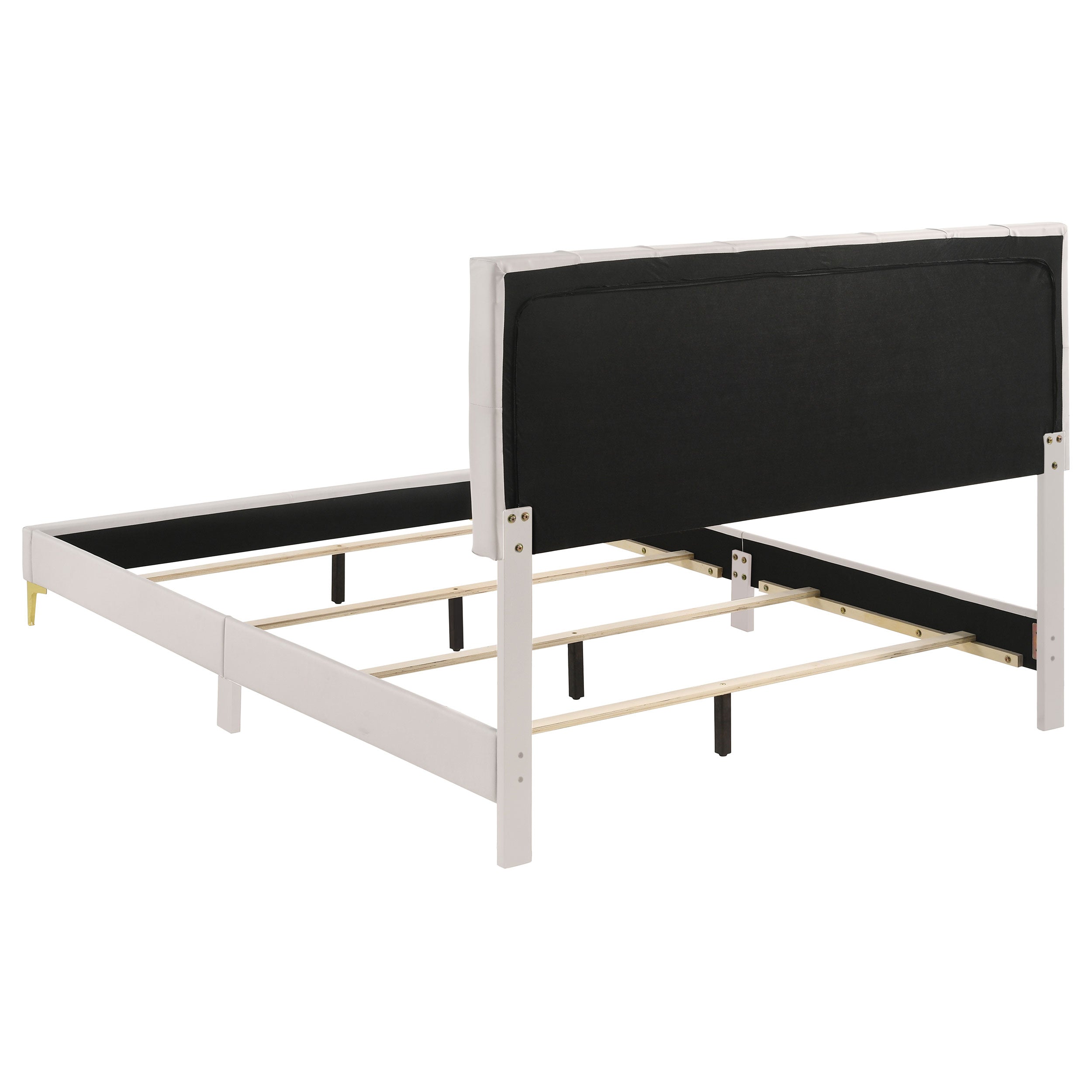Kendall Upholstered Queen Panel Bed White-CoasterEveryday