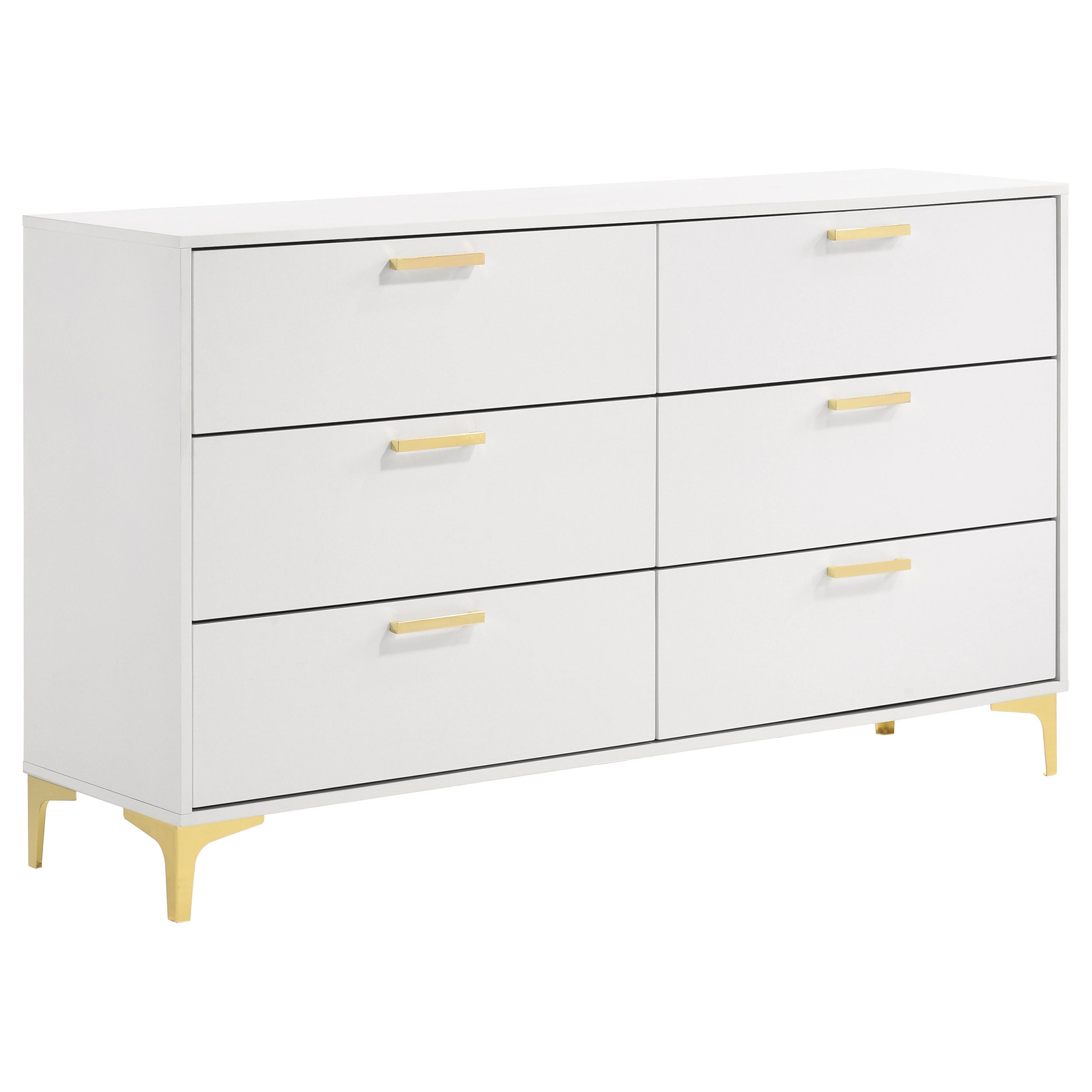 Kendall 6-drawer Dresser White-CoasterEveryday