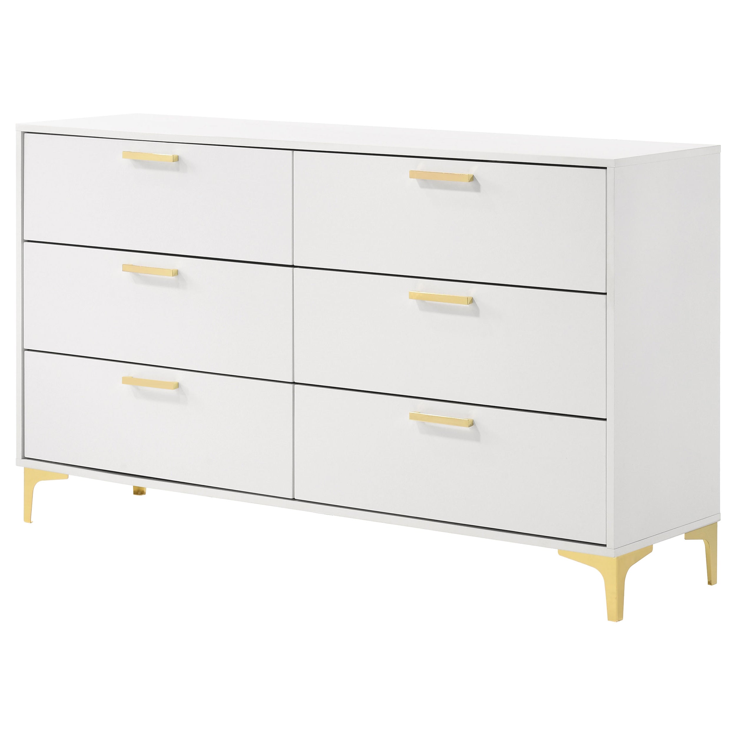 Kendall 6-drawer Dresser White-CoasterEveryday