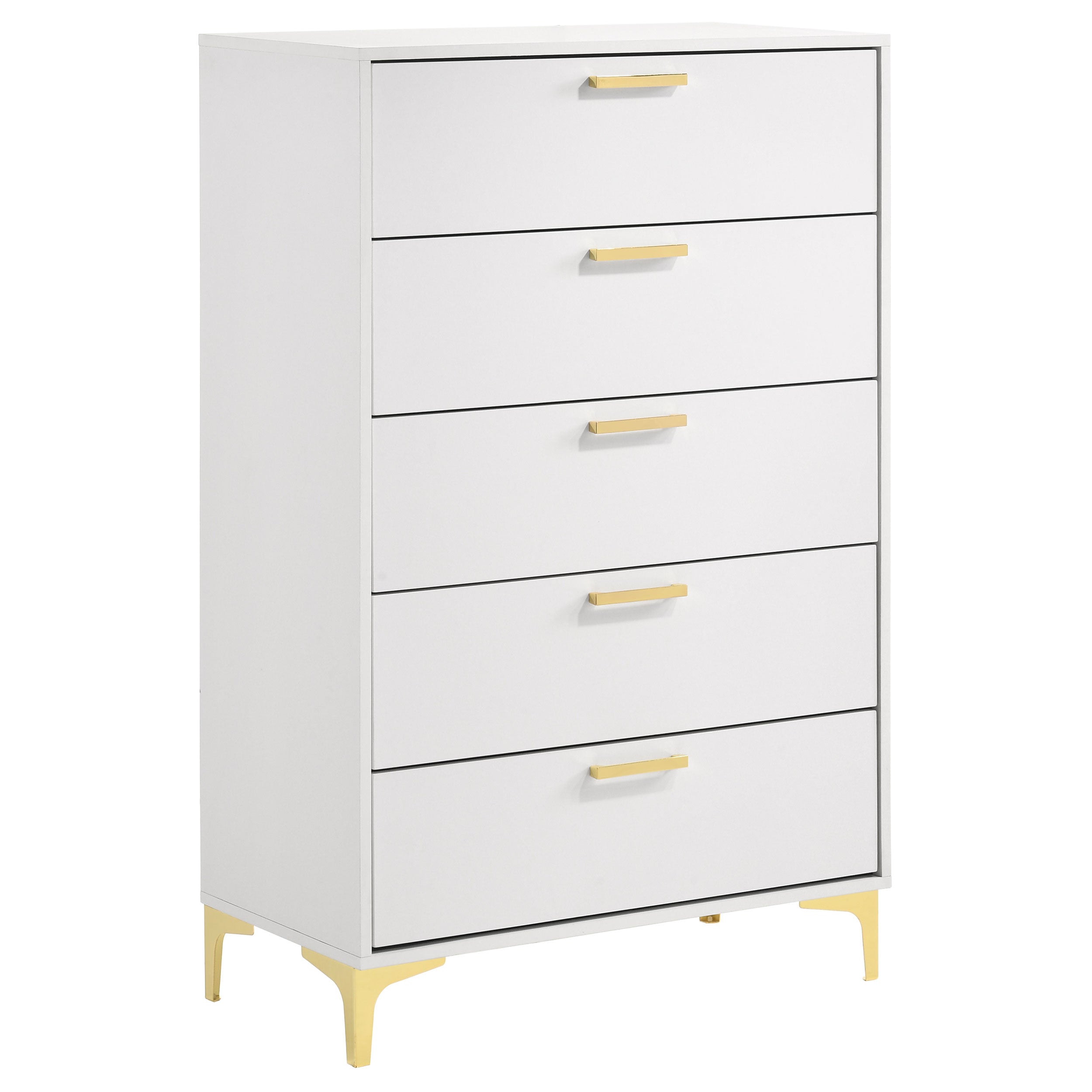 Kendall 5-drawer Bedroom Chest White-CoasterEveryday