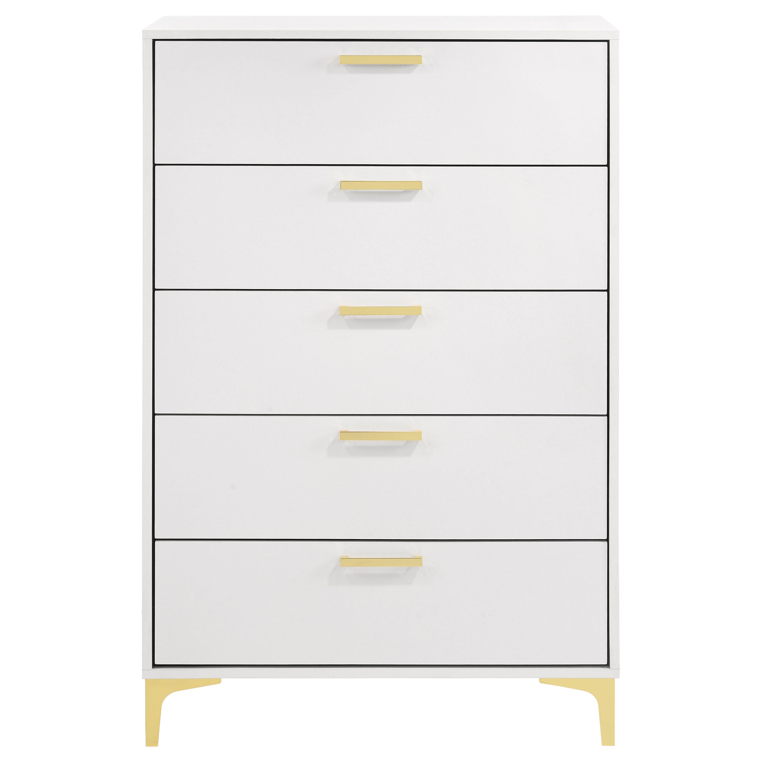 Kendall 5-drawer Bedroom Chest White-CoasterEveryday