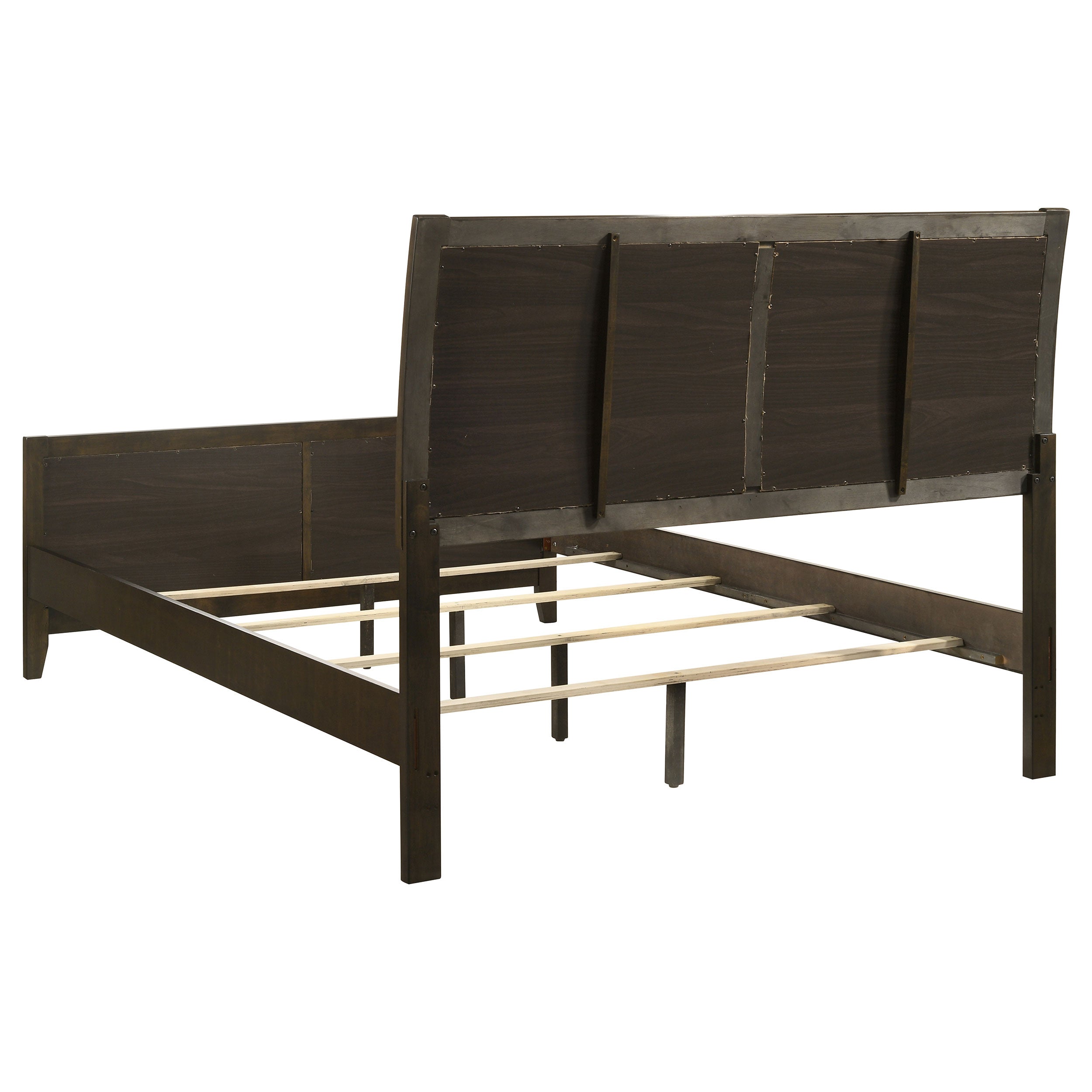Wilkes 51-inch Upholstered Queen Bed Dark Cocoa-
