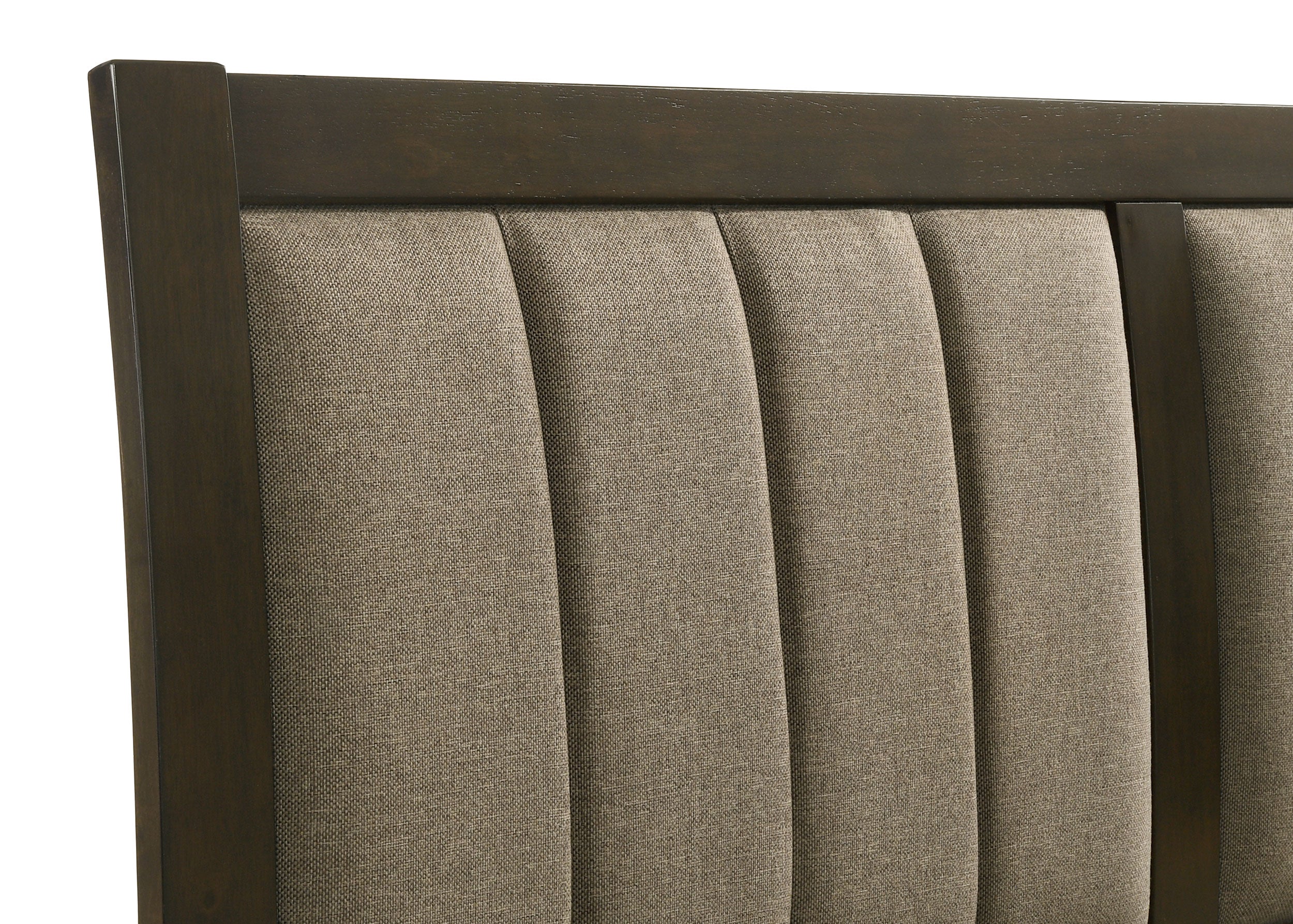 Wilkes 51-inch Upholstered Queen Bed Dark Cocoa-