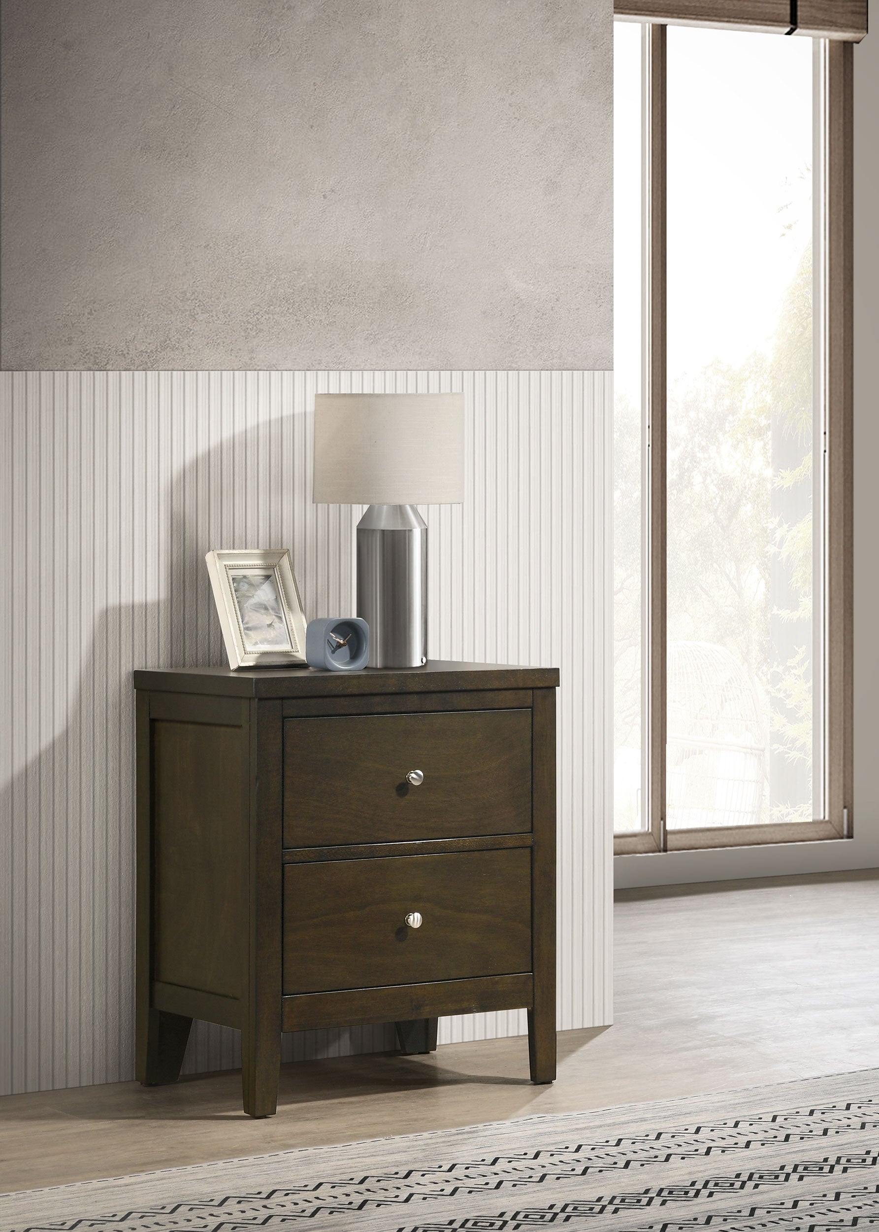 Wilkes 2-drawer Nightstand Bedside Table Dark Cocoa-