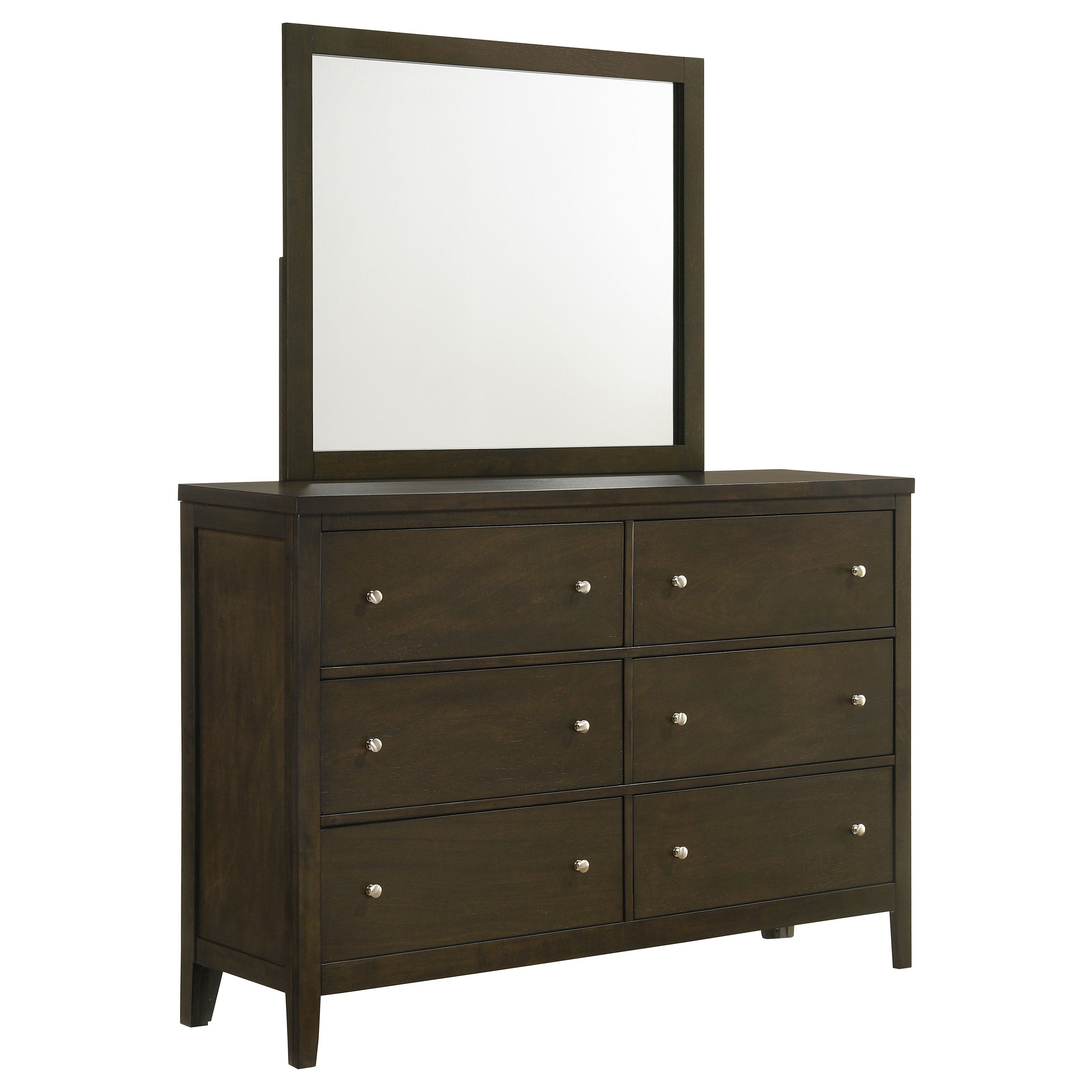 Wilkes 6-drawer Dresser and Mirror Dark Cocoa-