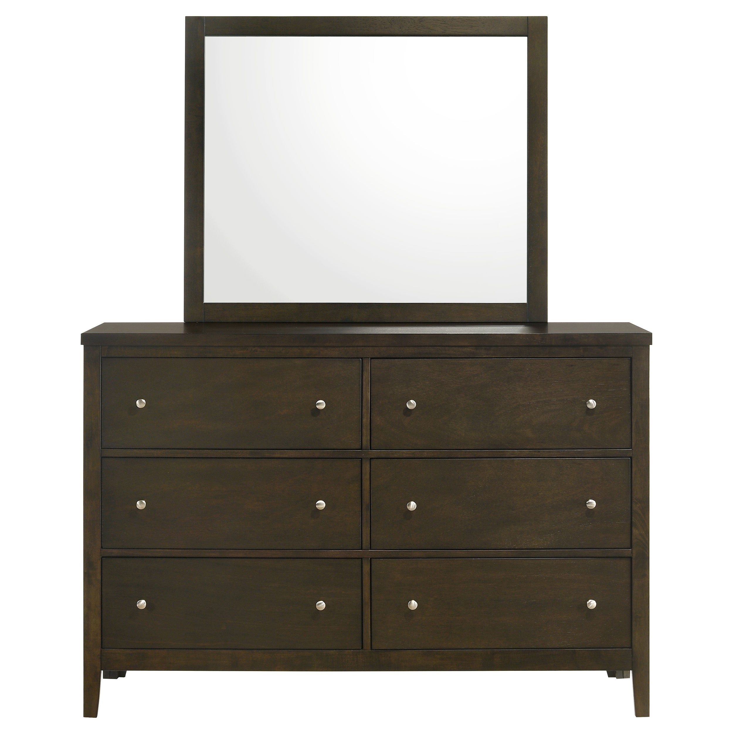 Wilkes 6-drawer Dresser and Mirror Dark Cocoa-