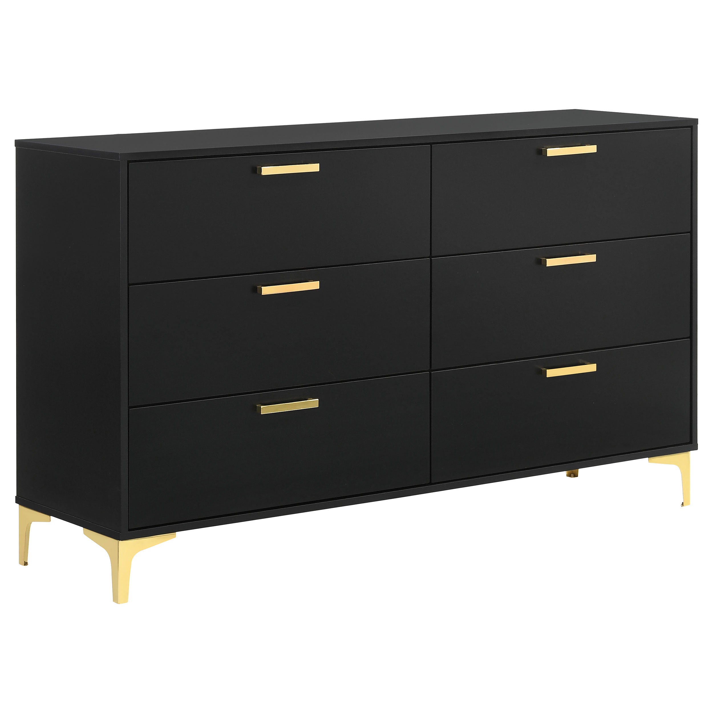 Kendall 6-drawer Dresser Black-CoasterEveryday