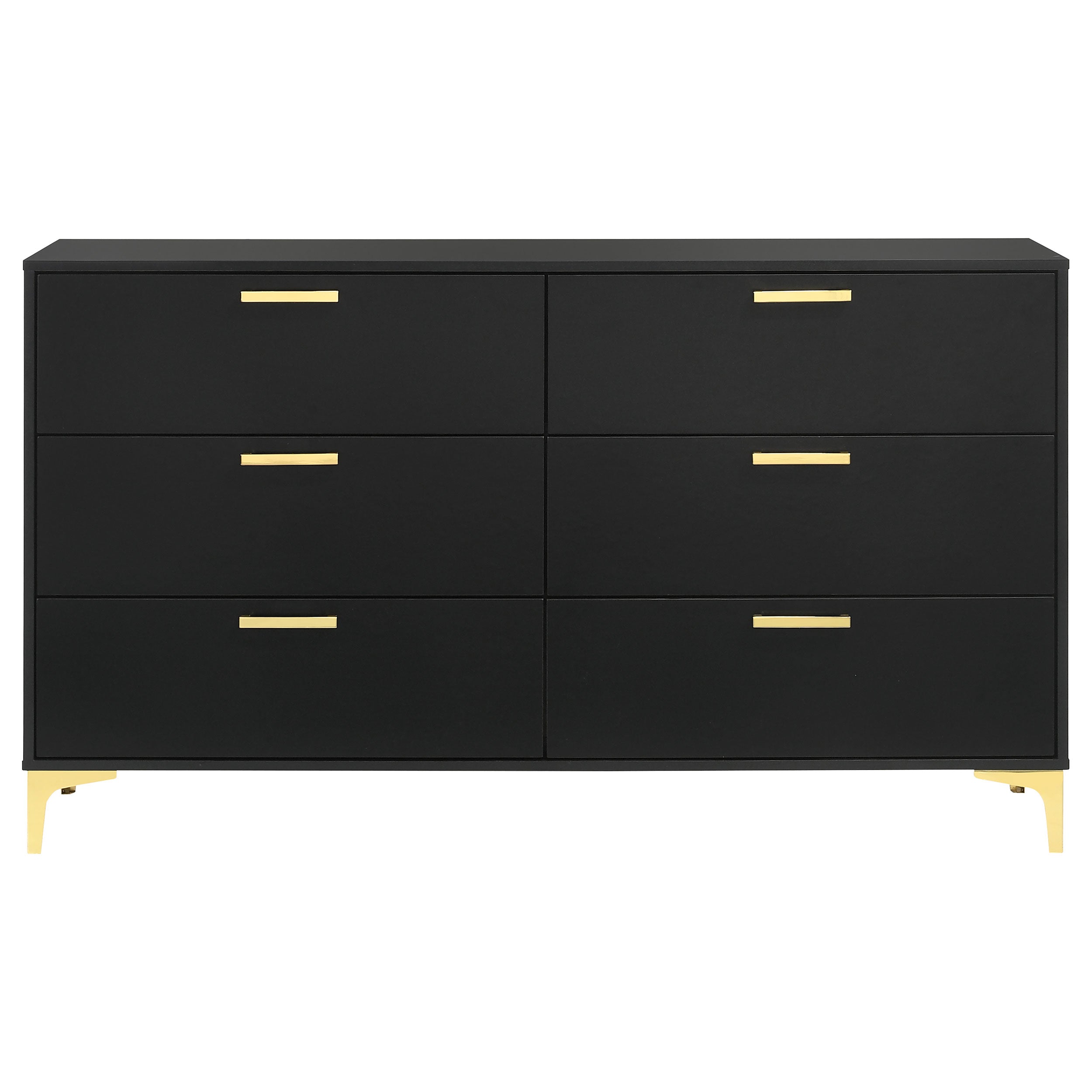 Kendall 6-drawer Dresser Black-CoasterEveryday