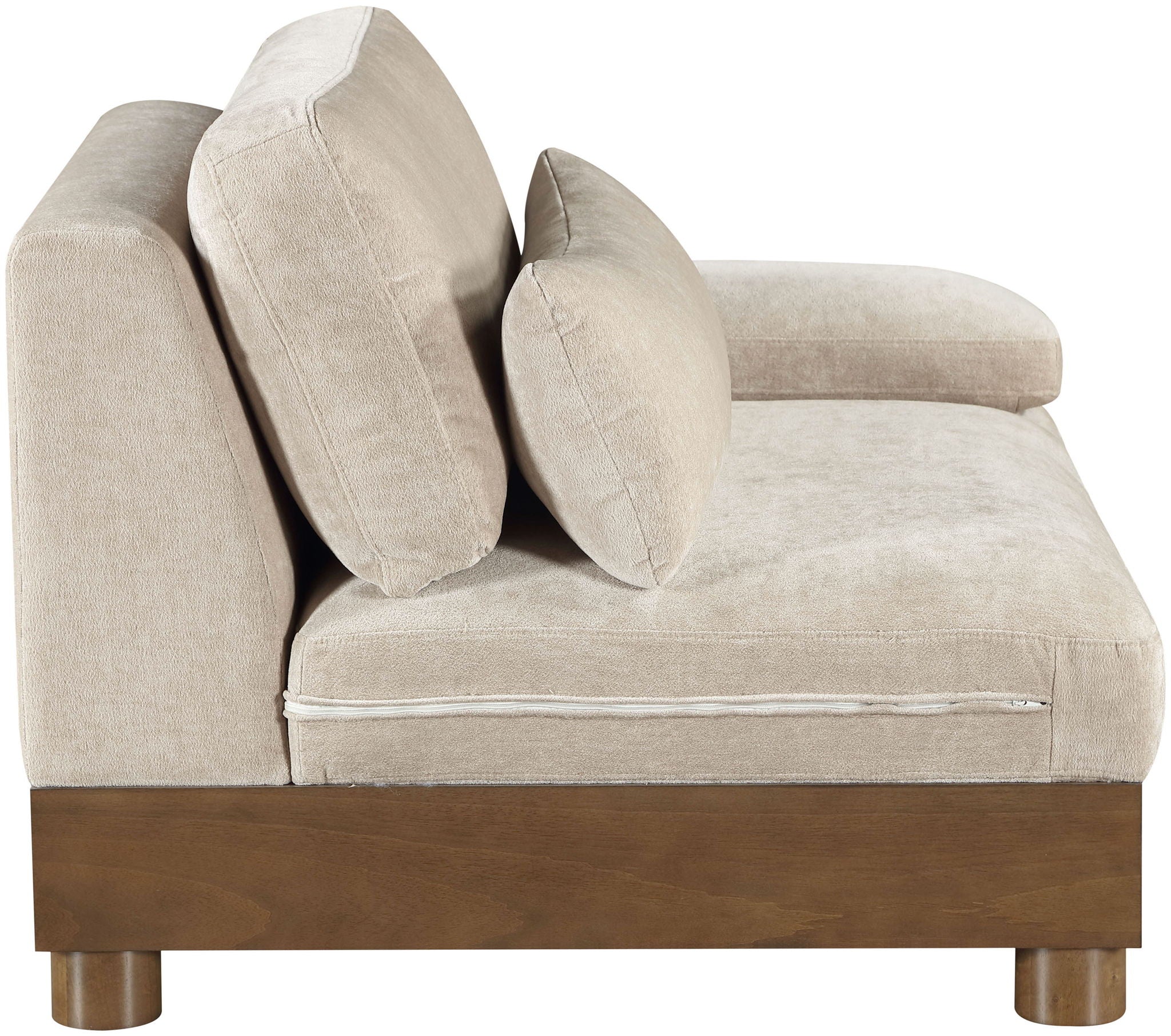 Turin - Fabric Upholstered Modular Arm Chair - Taupe