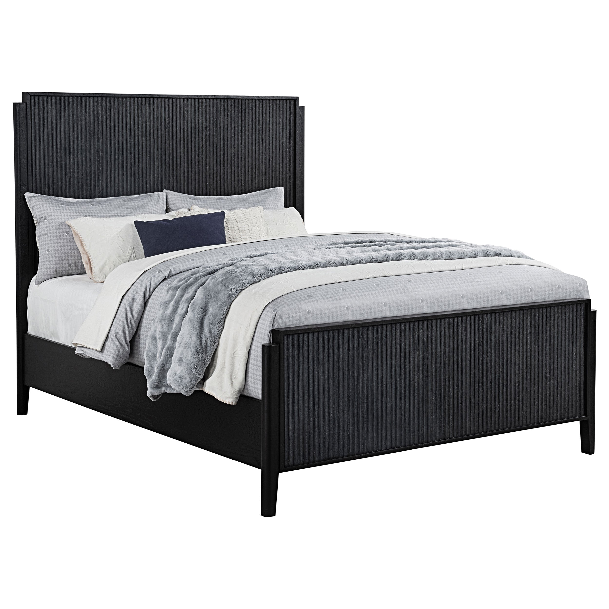 Brookmead Wood Queen Panel Bed Black-
